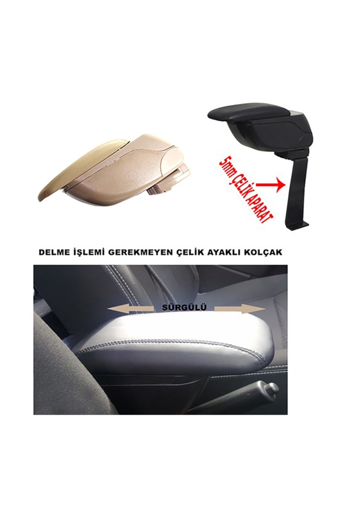 KalitePlus Renault Clio 4 Sport Tourer 2012 Model Kolçak Kol Dayama Delme Yok