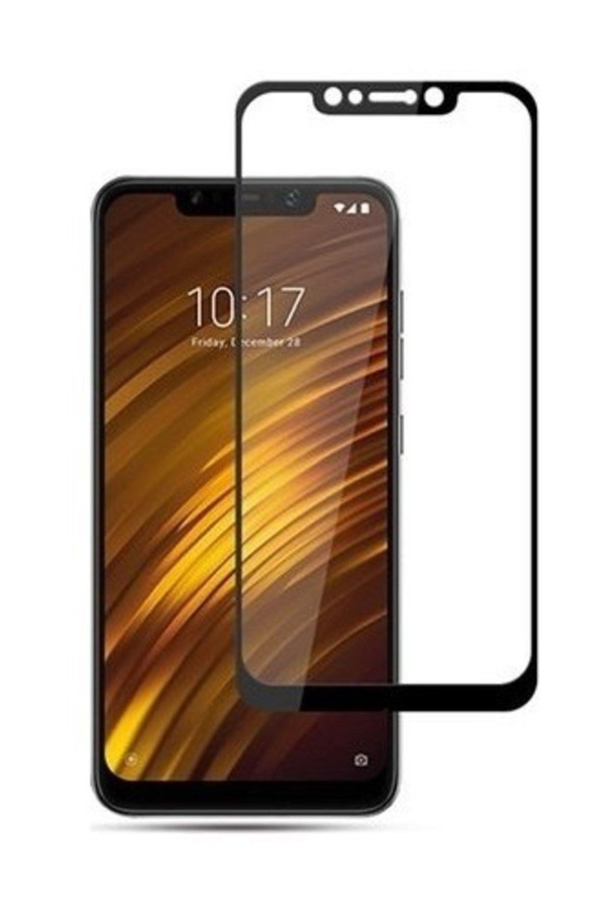 Kılıfreyonum Xiaomi Pocophone F1 5D Tam Kaplayan Kırılmaz Cam Ekran Koruyucu