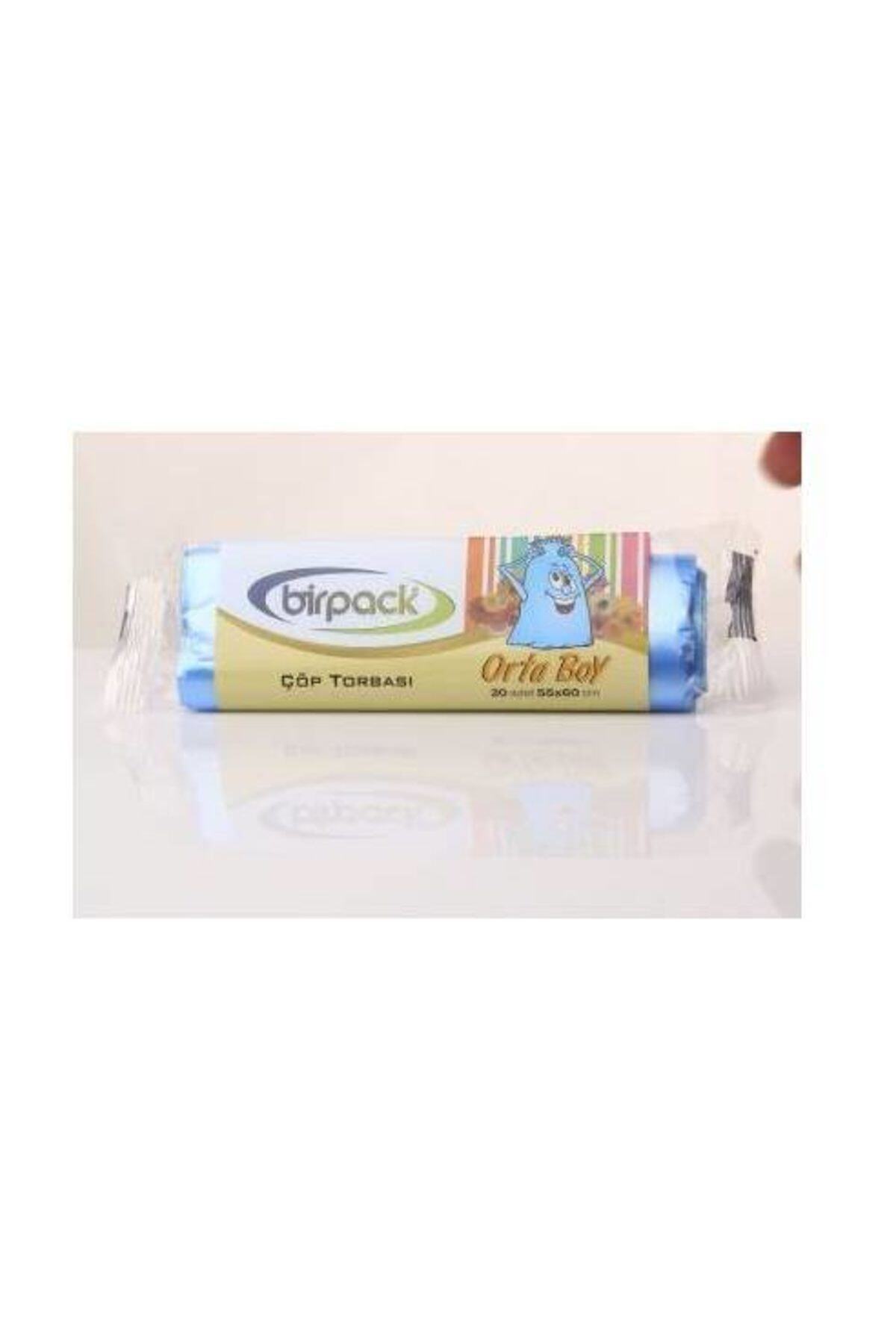 Birpack Çöp Torbası Orta Boy Birpack 55 x 60 cm  50 Paket (Rulo) 1 Koli