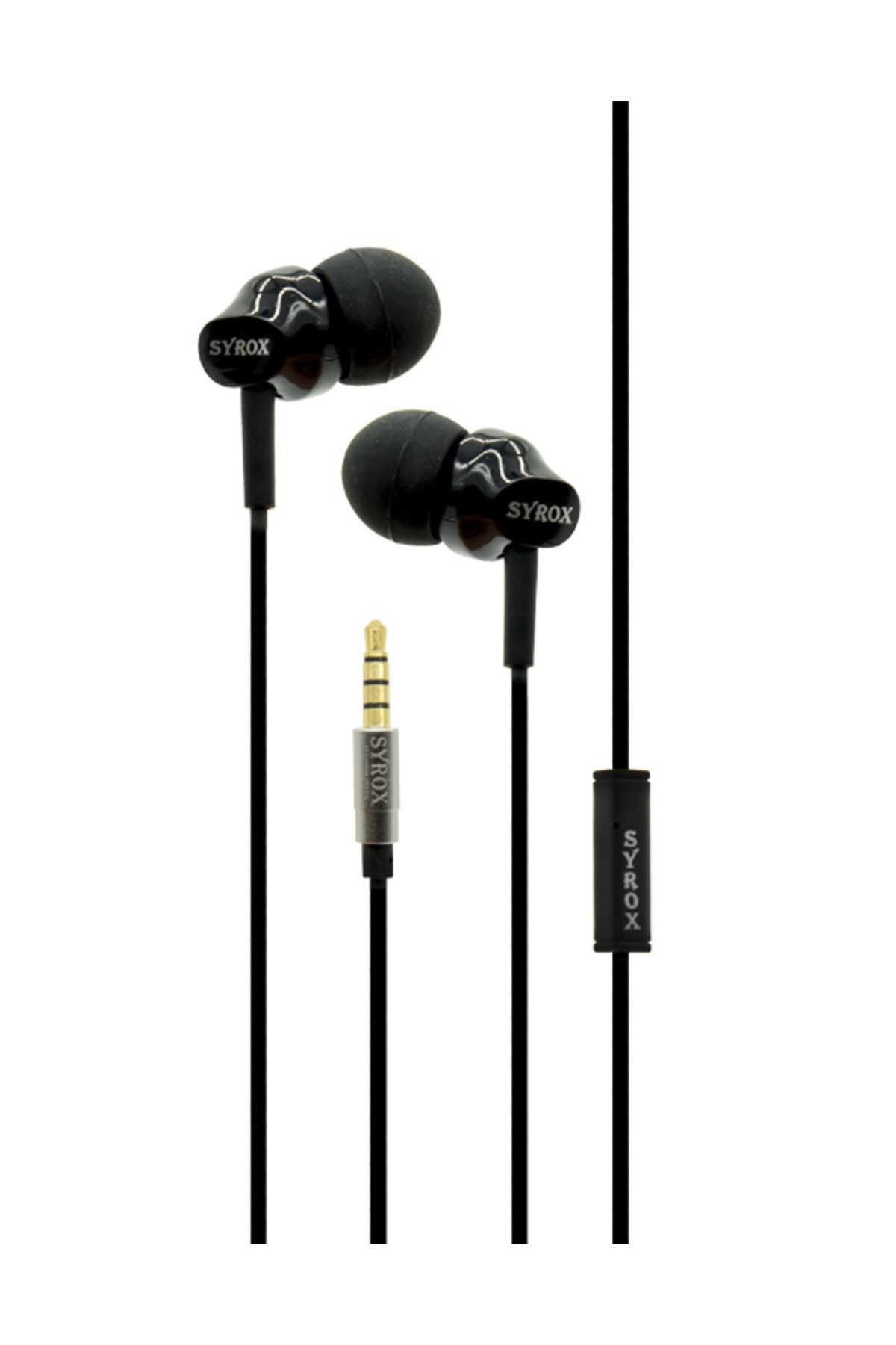 Syrox Mikrofonlu Spor Kulakiçi  Kulaklık 3.5 Jack Girişli