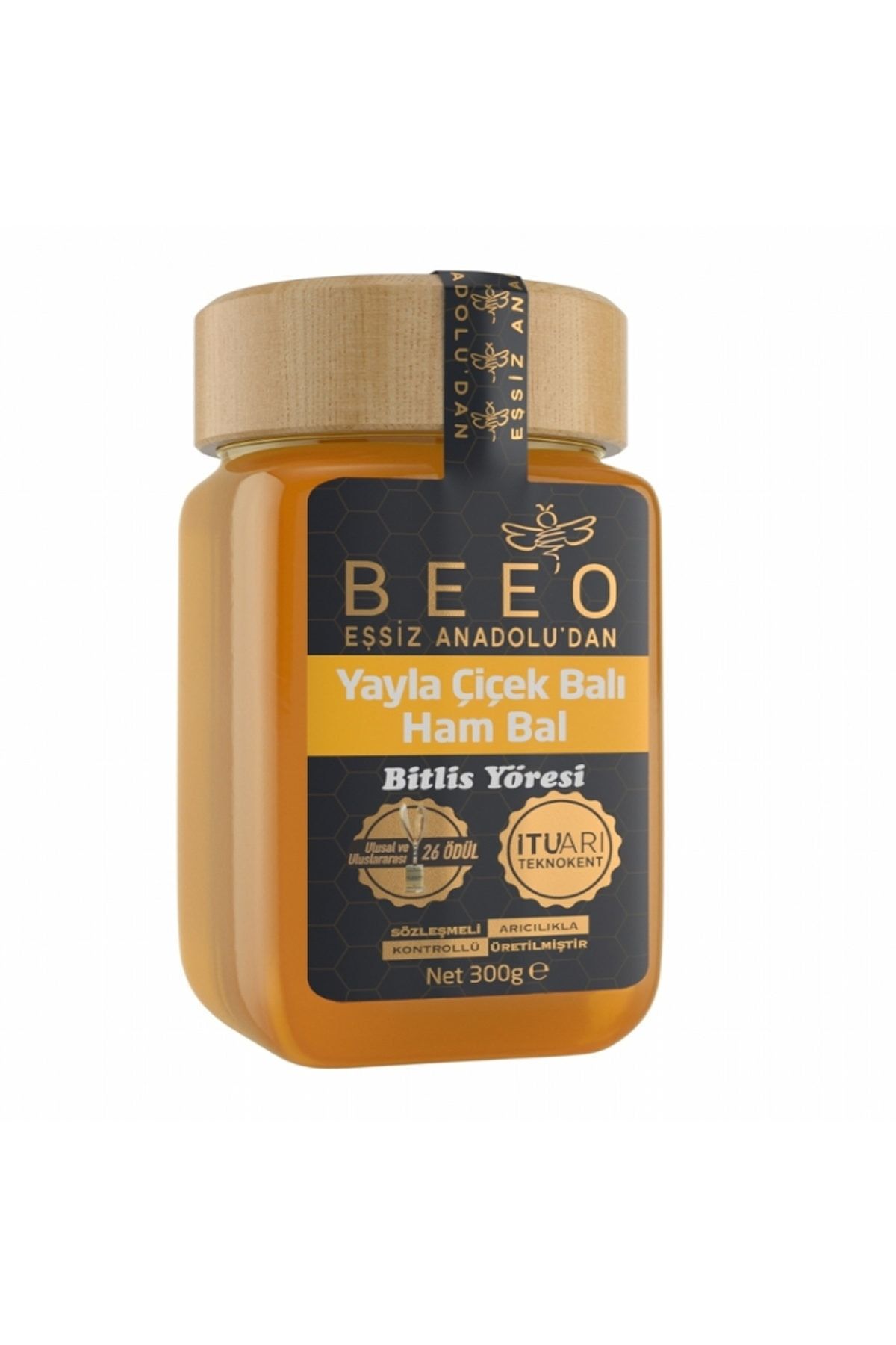 BEE'O Bee'o Bitlis Yöresi (Ham Bal) Yayla Çiçek Balı 300 GR