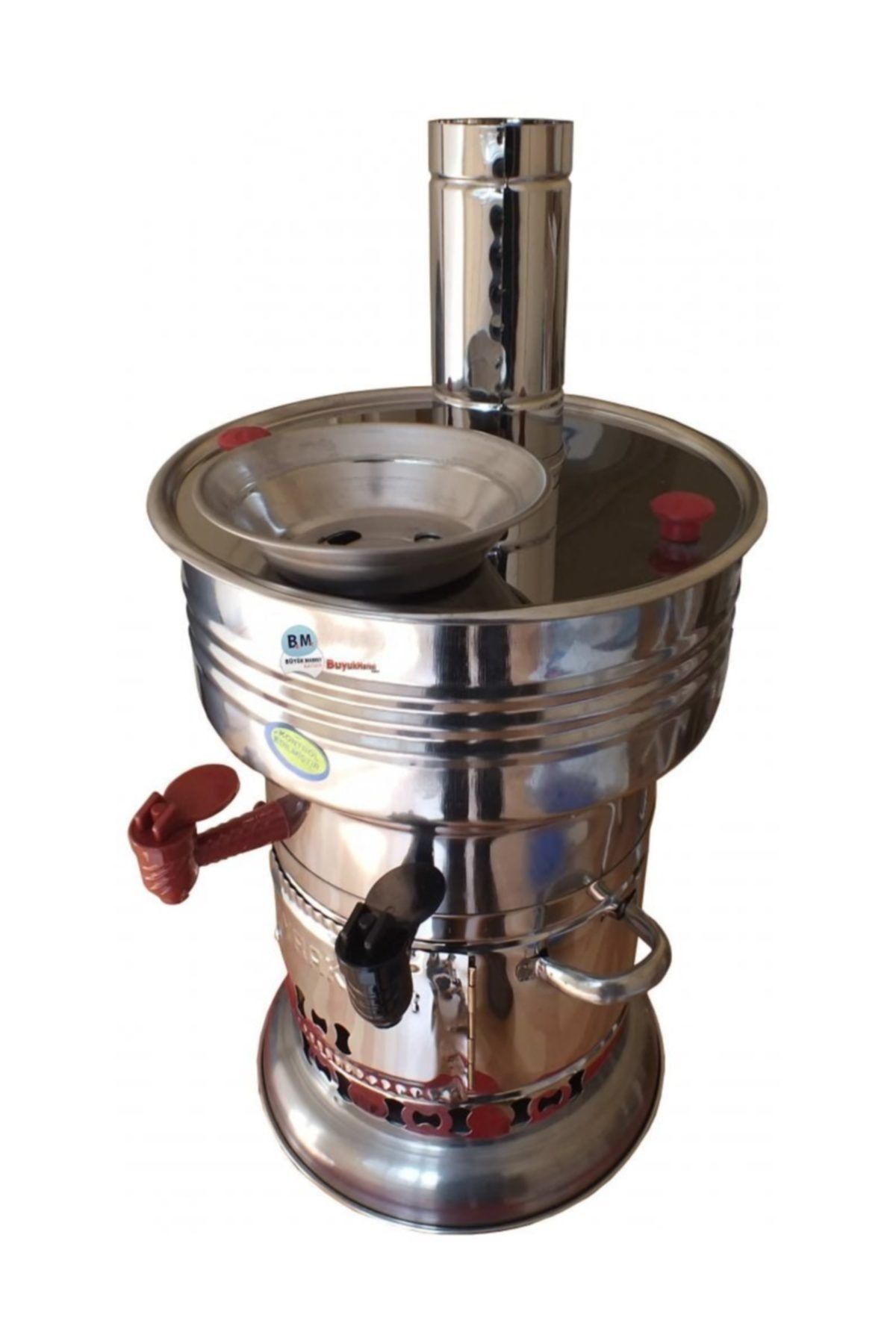 a Semaver Piknik Çay Semaveri Demlik Hazneli 7 lt