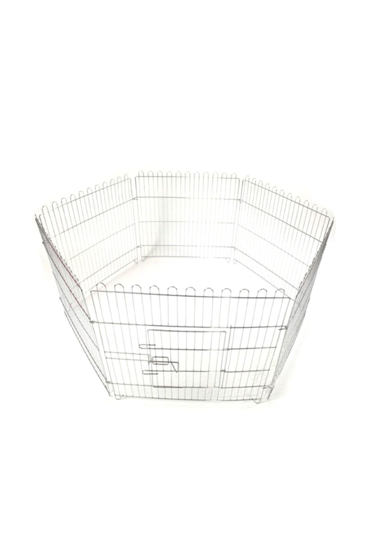 Qh Pet Cage Küçük Köpekler İçin Tel Panel Oyun Alanı 59 cm x 63 cm 6 panel