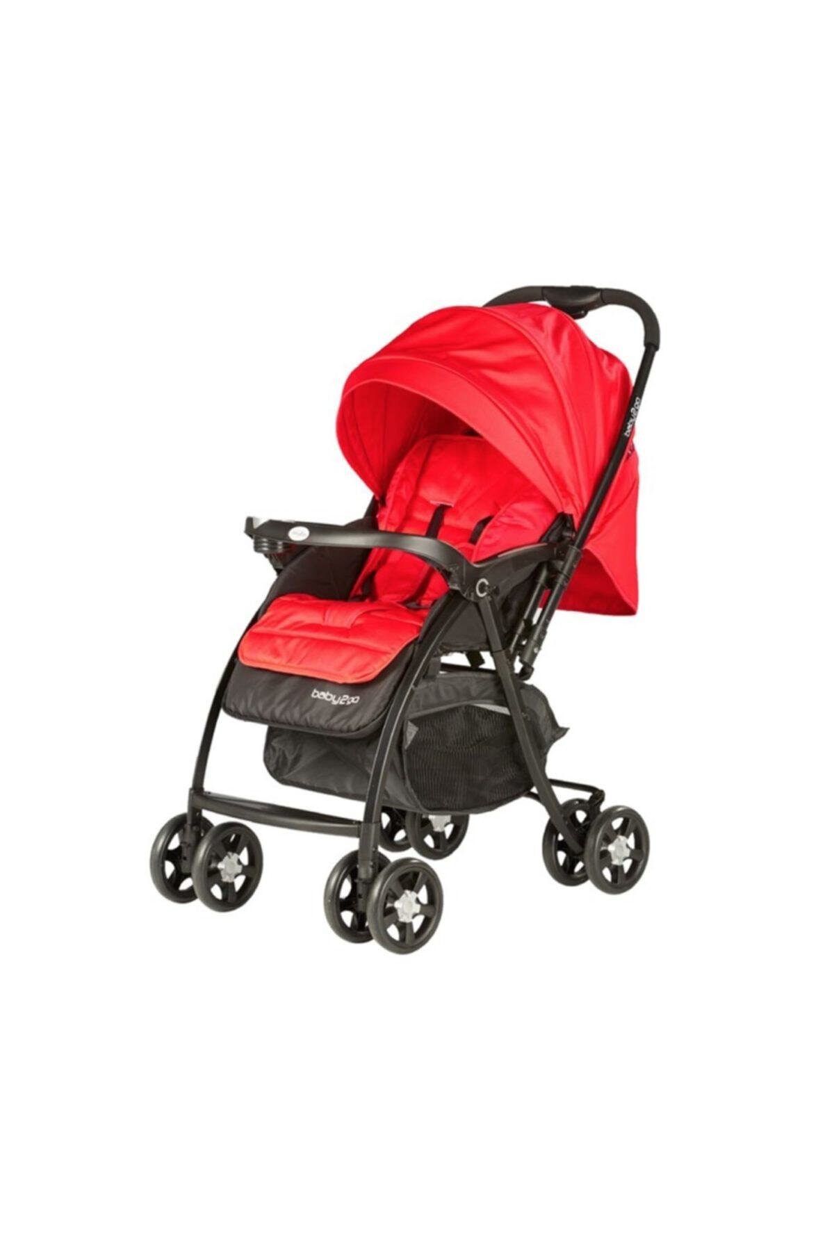 Baby2Go Çift Yönlü Bebek Arabası -kırmızı