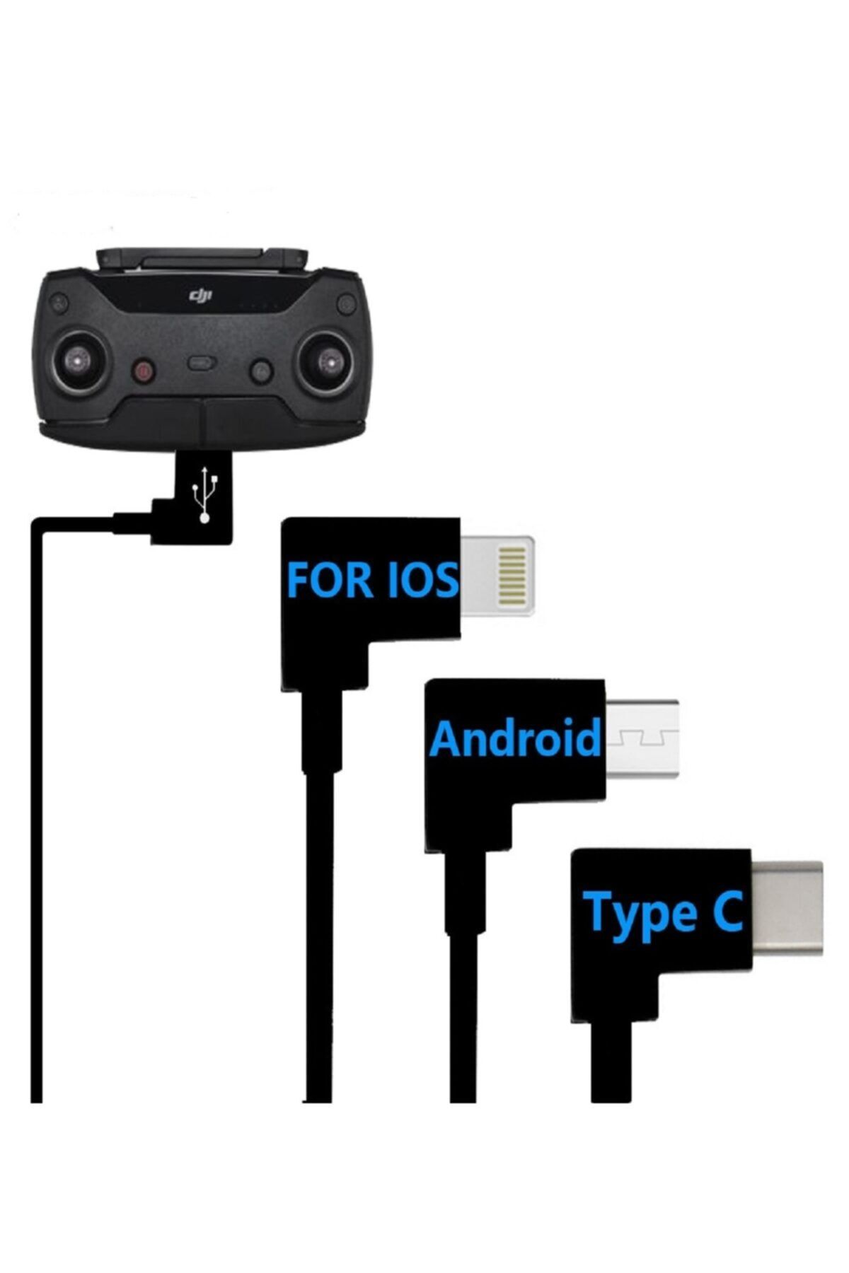 İRHANLAR Djı Spark Ios Cable Android Telefon Kumanda Ara Kablo Görüntü Aktarım Type C