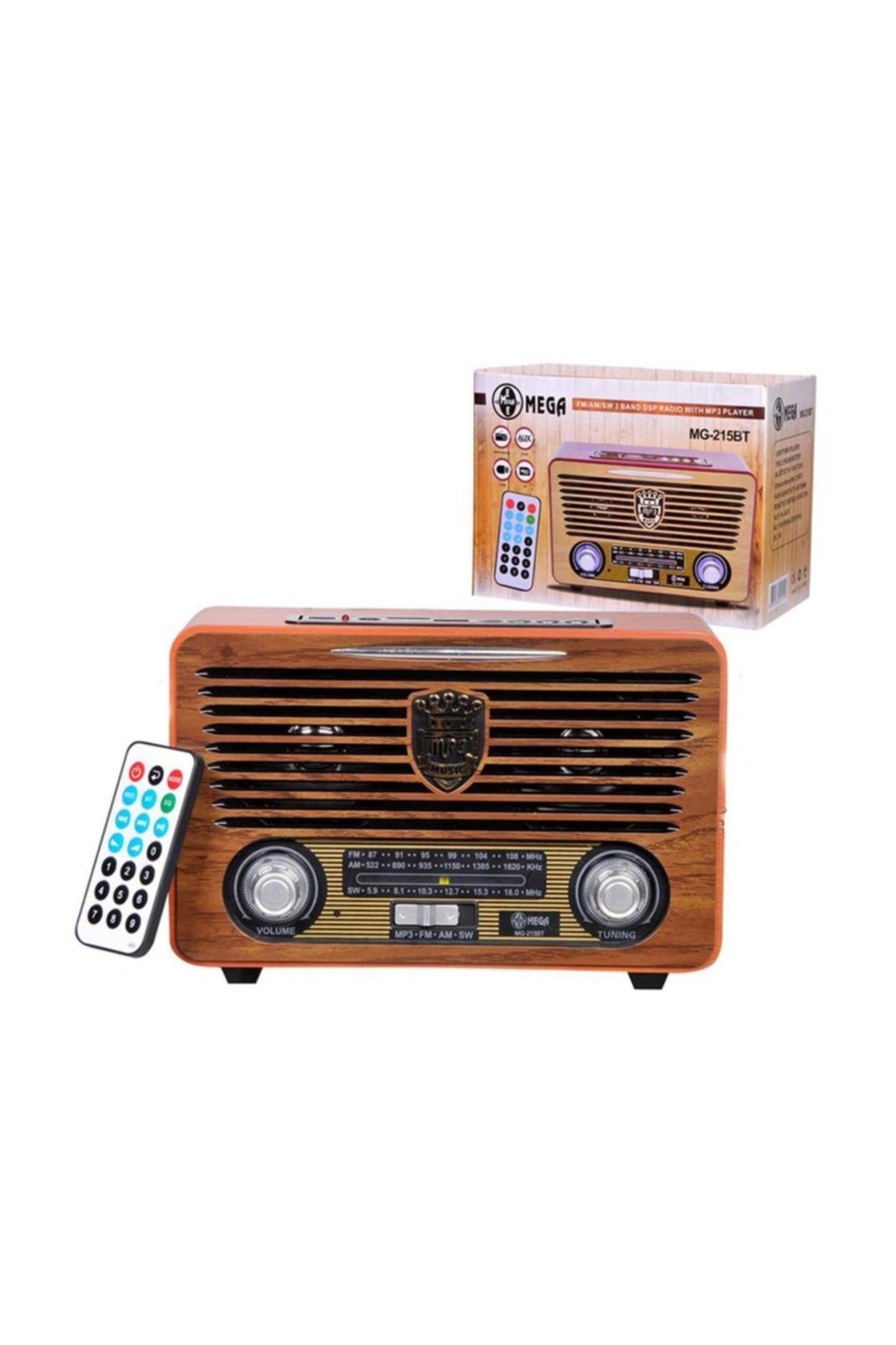 Kama Nostaljik Görünümlü Mega 215 Bluetoothlu Usb Girişli Fm Radyo