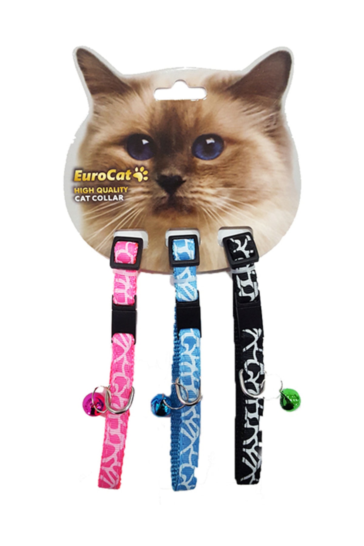 Eurocat EuroCat Kedi Boyun Tasması Çizgi Des.10mm28cm (3 Lü)