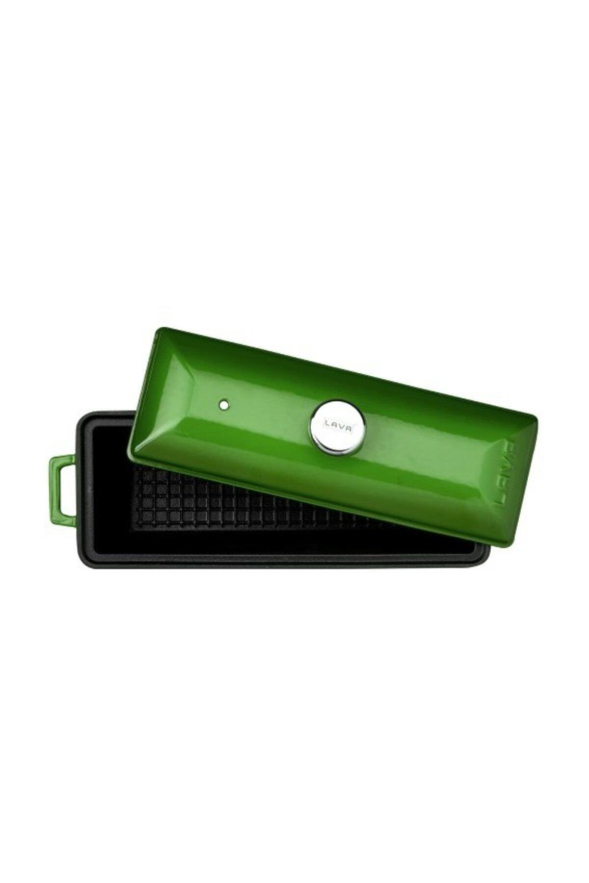 Lava Döküm Ekmek Kabı Terrine 11x29 Cm Yeşil