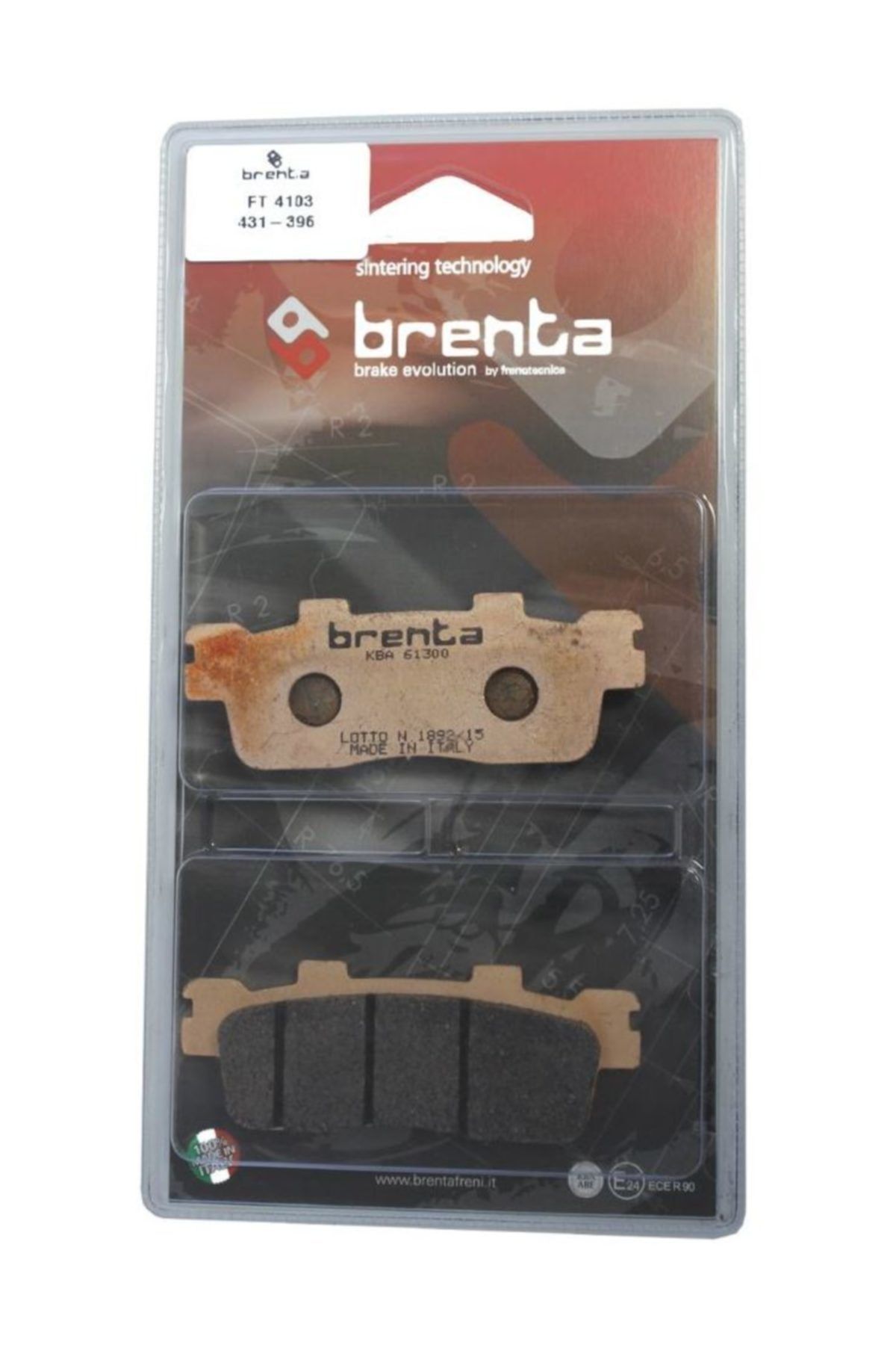 Brenta Kymco Downtown 300i Disk  Sinter Metal Fren Arka Balata  (2009-2014)