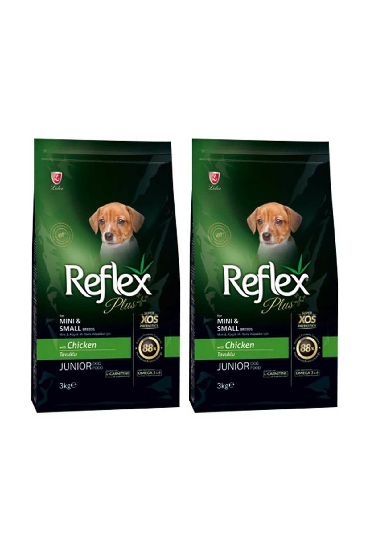 Reflex Reflex Plus Küçük Mini Irk Tavuklu Yavru Köpek Maması 3 Kg 2'Lİ SET