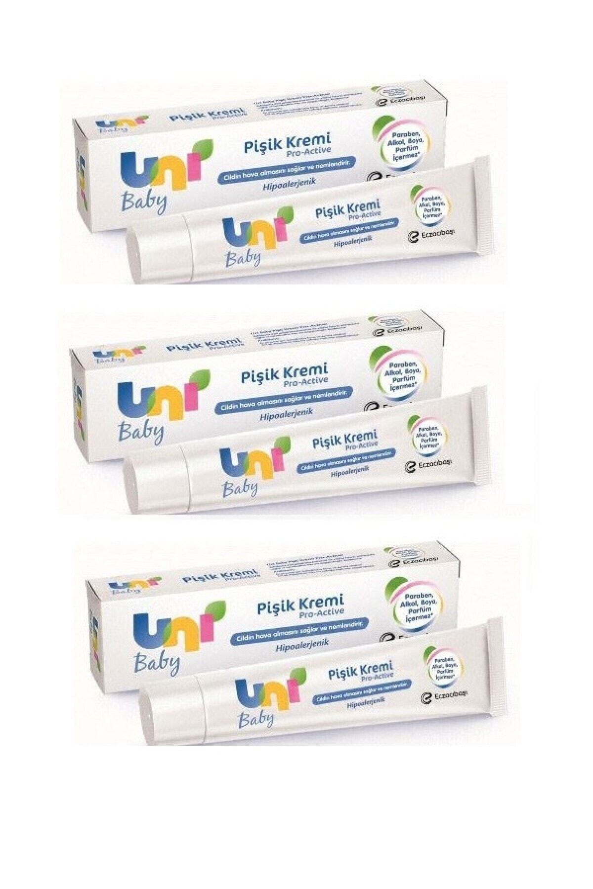 Uni Baby Paraben Içermeyen, Nemlendirici Etkili Pişik Kremi 30 Ml*3 Adet
