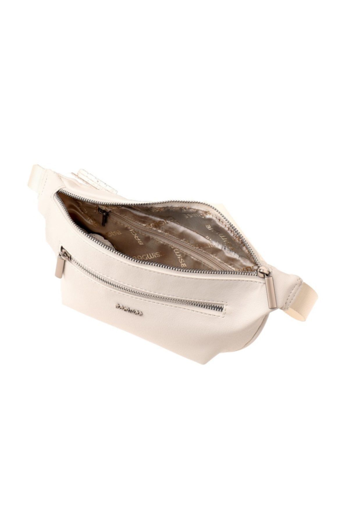 Bagwise Bagwıse 9007 Pu Suni Deri Cross Body Bel Çantası (pudra)