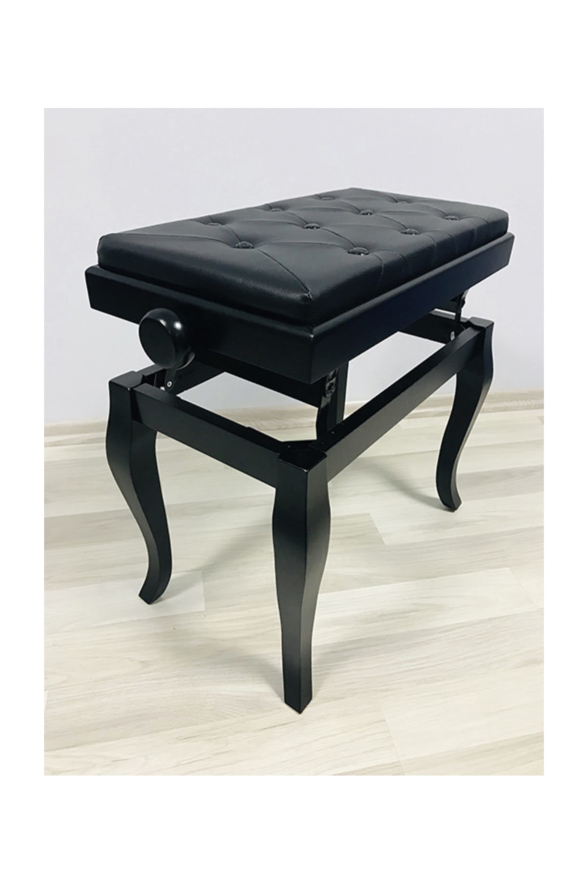 İREM Ayarlı Piyano Taburesi Ahşap Siyah