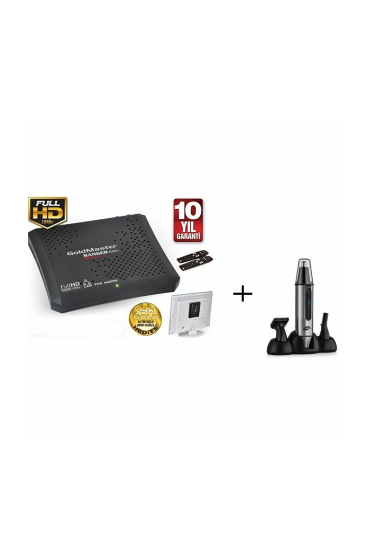 GOLDMASTER Ranger Plus Uydu Alıcı + Goldmaster Star Erkek Kişisel Bakım Seti