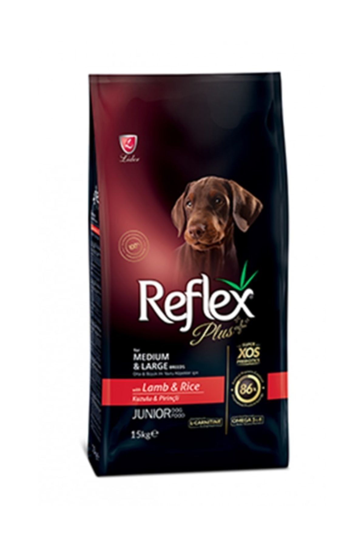 Reflex Plus Orta Ve Büyük Irk Yavru Köpekler Için Kuzulu & Pirinçli Köpek Maması 15 Kg