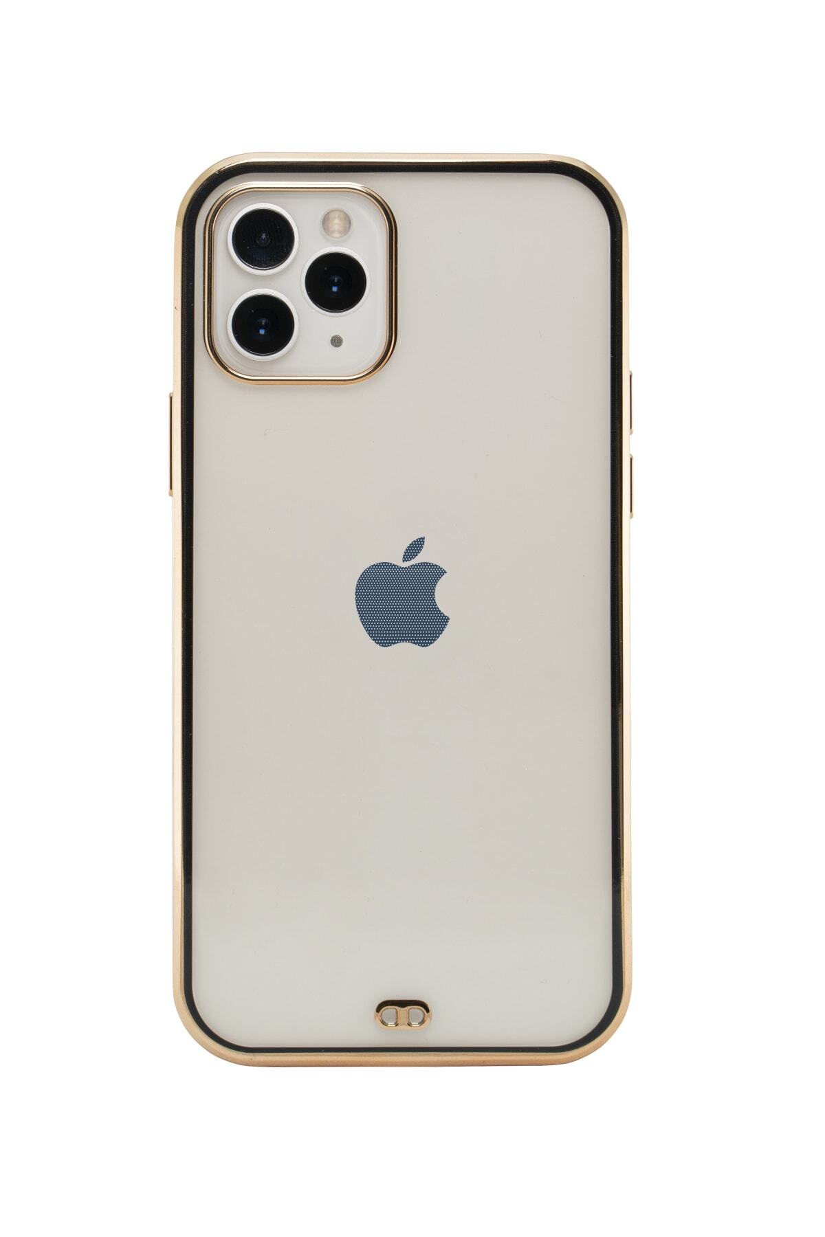 mooodcase Iphone 11 Pro Max Premium Electrolize Silikonlu Siyah Telefon Kılıfı
