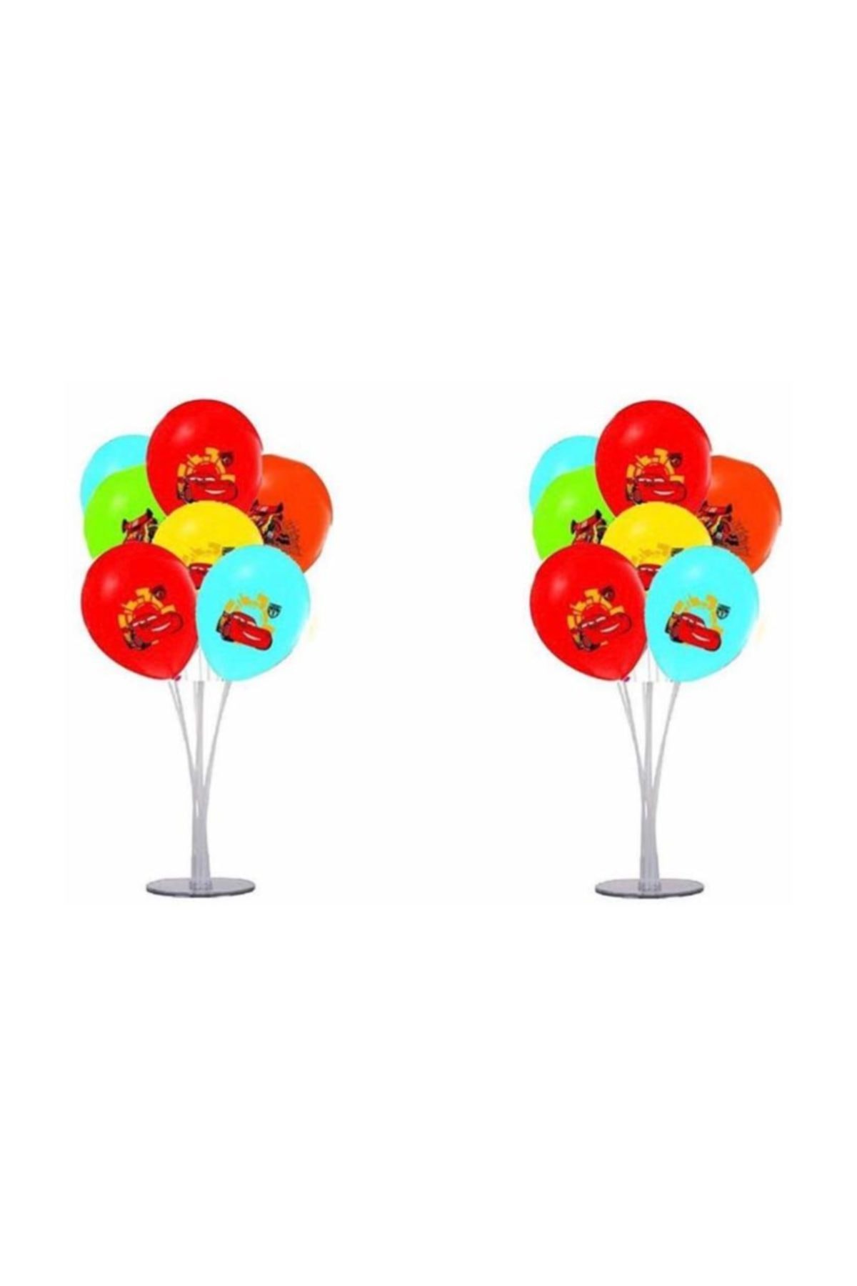 kidspartim 7 Li Balon Stand Demeti Cars Baskılı Balon