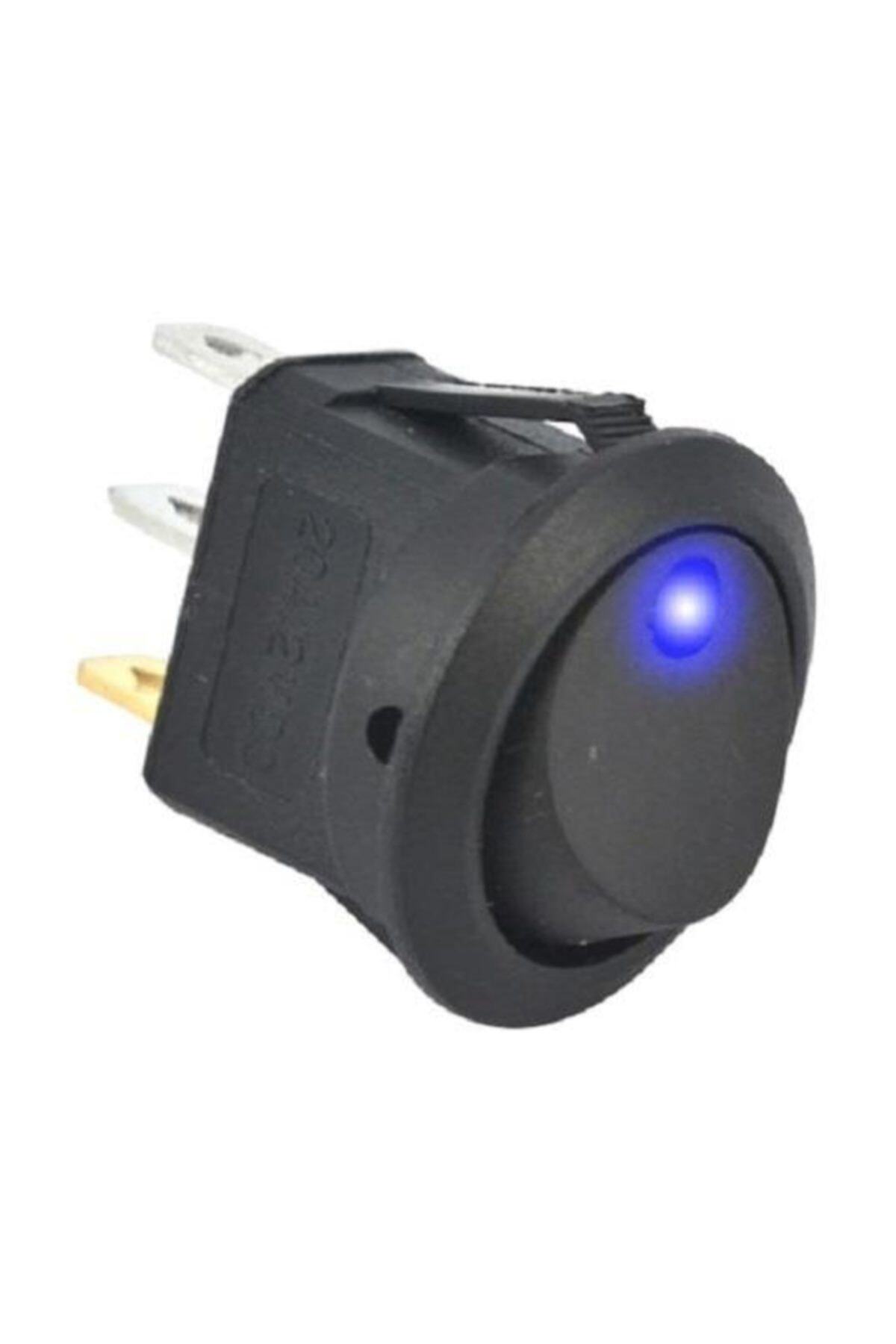 Knmaster Motosiklet Torpido Tipi Mavi Ledli Aç Kapa Buton