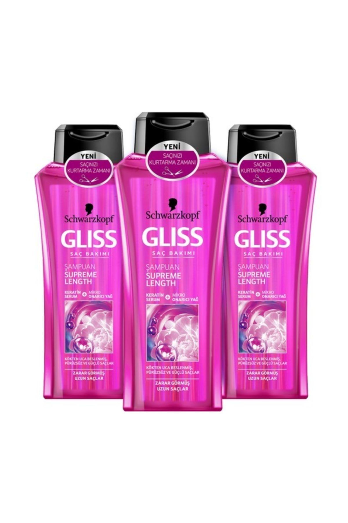 Gliss Supreme Length 400 ml Şampuan 3 Adet