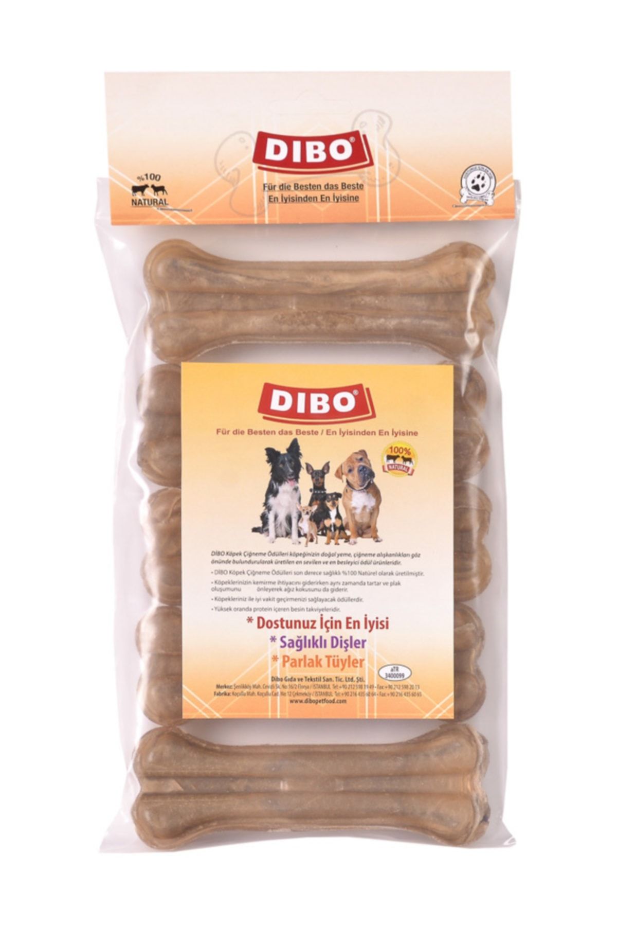 Dibo Naturel Kemik 75-80 Gr 13 Cm 5'li