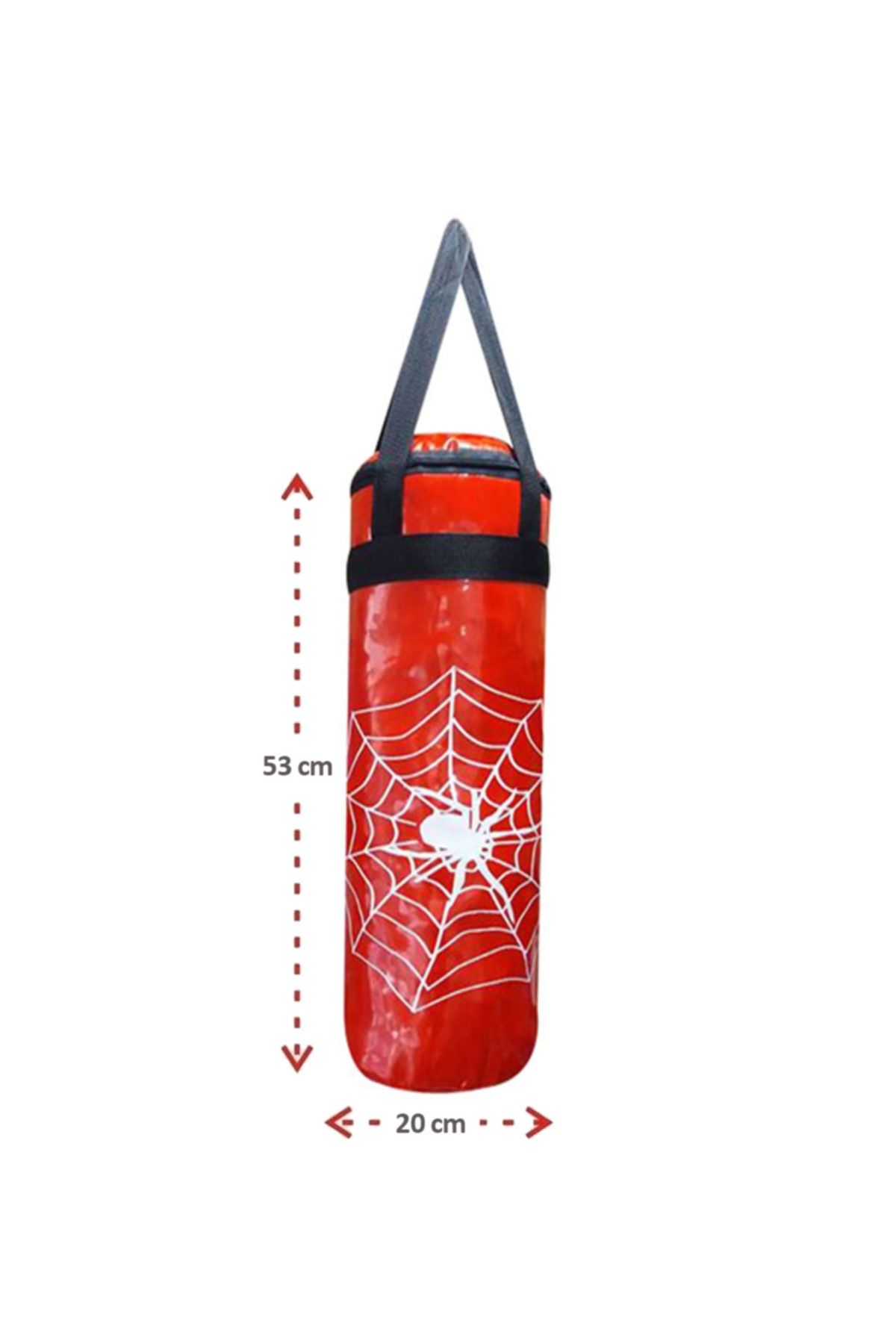 Spor Byfit 53 Cm X 20 Cm Hazır Dolu Kırmızı Çocuk Boks Kum Torbası
