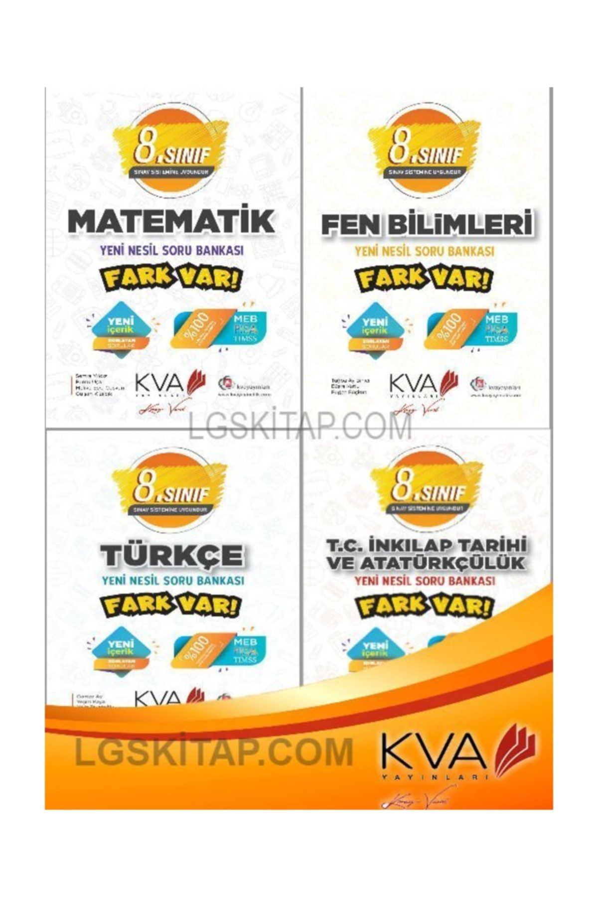 Koray Varol Yayınları Koray Varol Kva 8.sınıf Lgs 4'lü Fark Var Yeni Nesil Soru Bankası Seti - 2019 2020