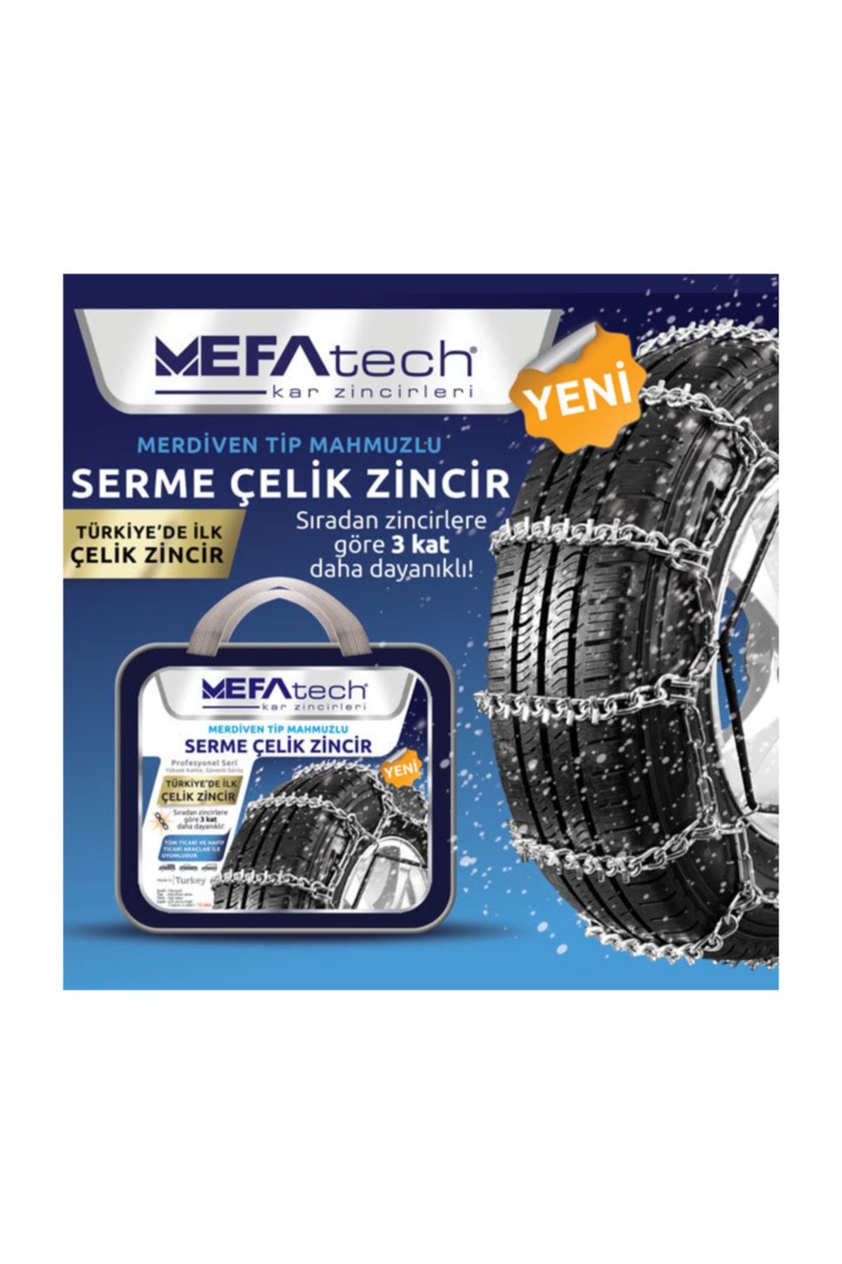 MEFATECH Merdiven Serme Kar Patinaj Zinciri 235/70x16 No600x18