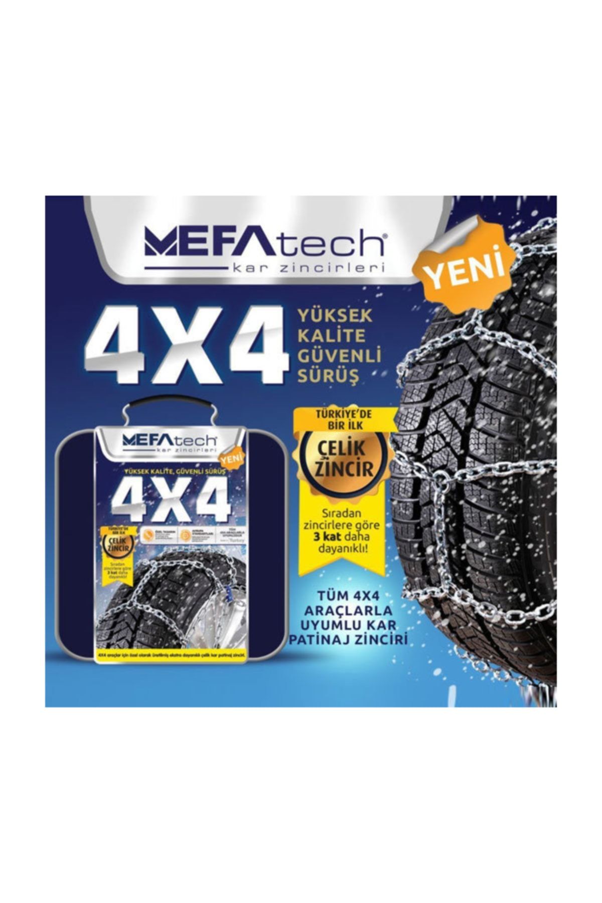 MEFATECH 4x4 Takmatik Kar Patinaj Zinciri 225/70x17 No 1200