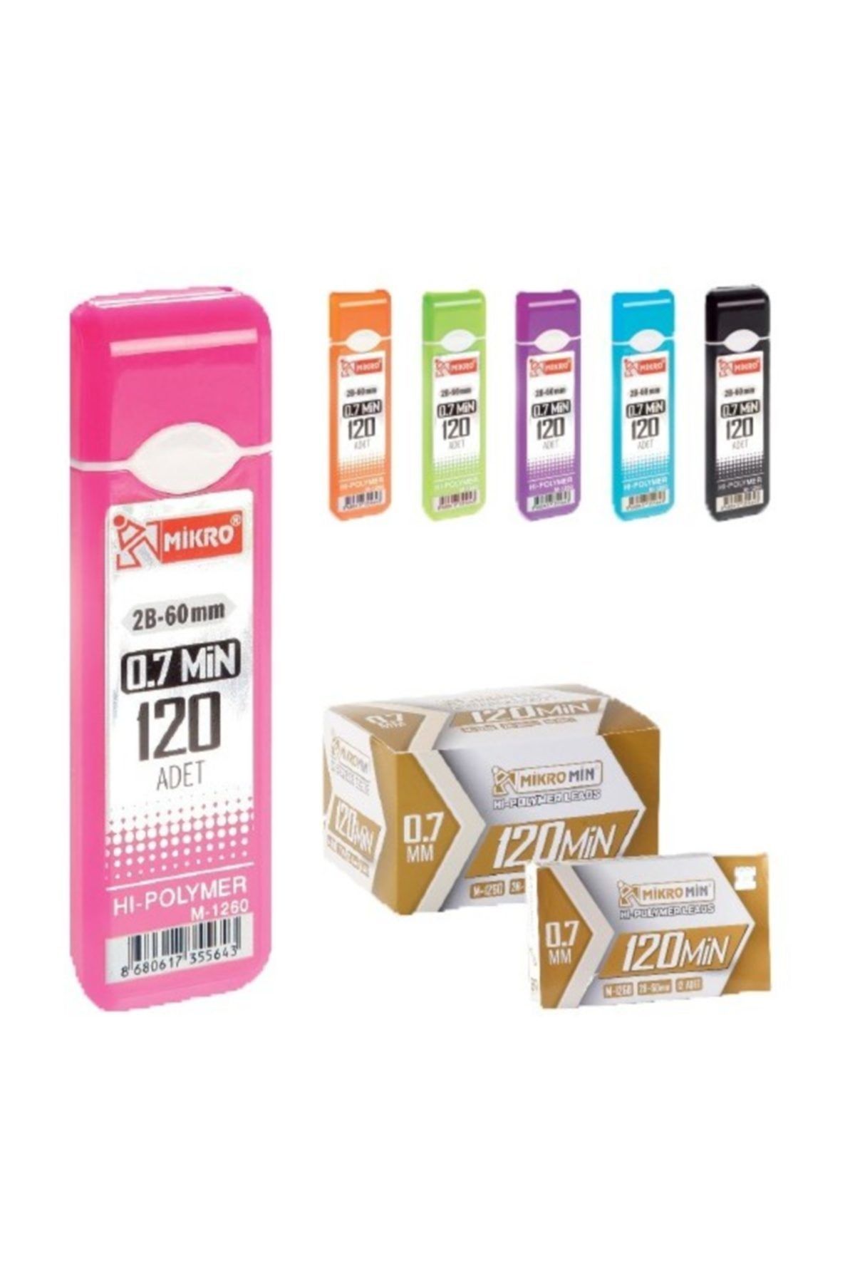 Mikro M-1260 Min 0,7 mm Versatil Kalem Ucu 60 mm 12'li (1 Paket 12 Adet)