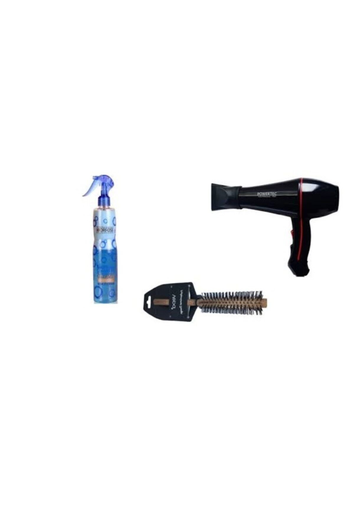 Powertec Fön Makinası+morfose Collagen Fön Suyu+fön Tarağı