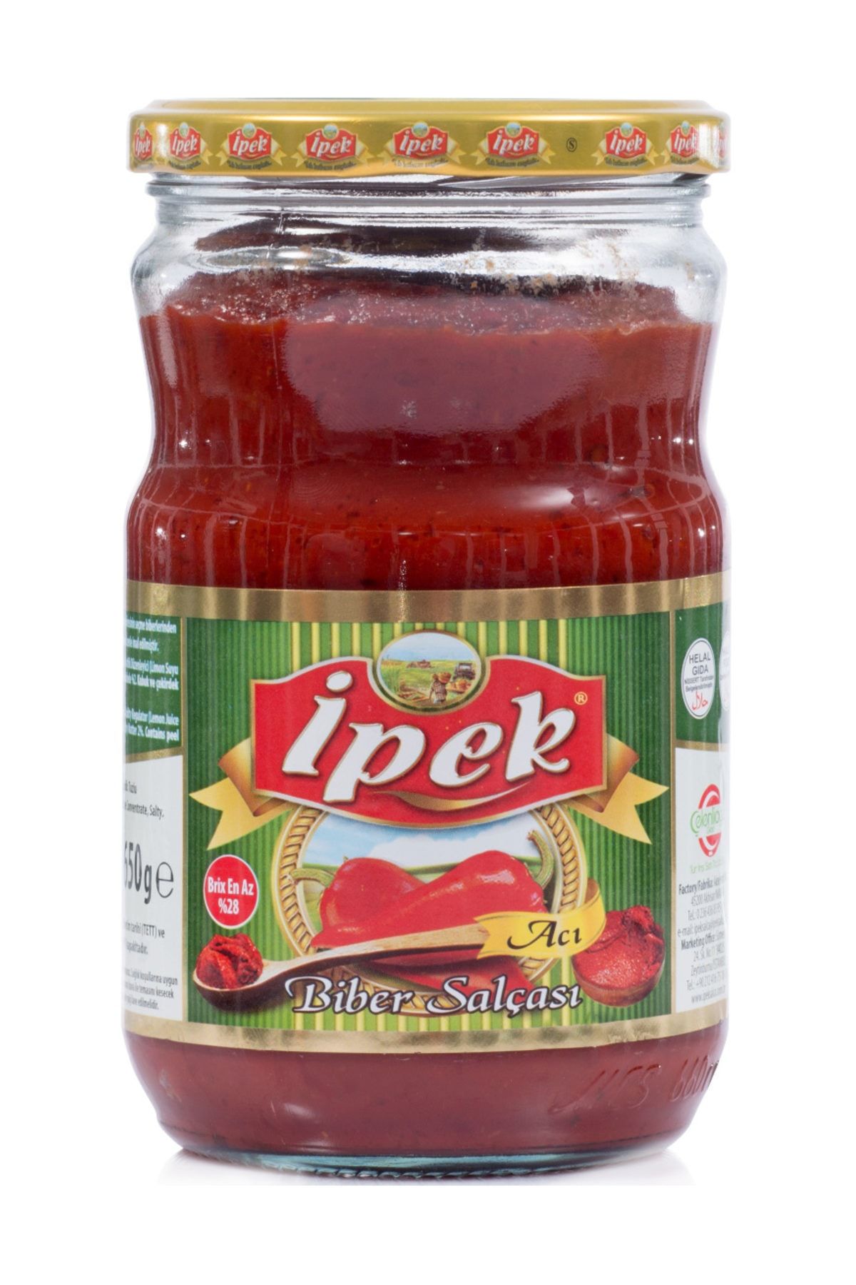 İpek Biber Salçası Acı 650 gr Cam