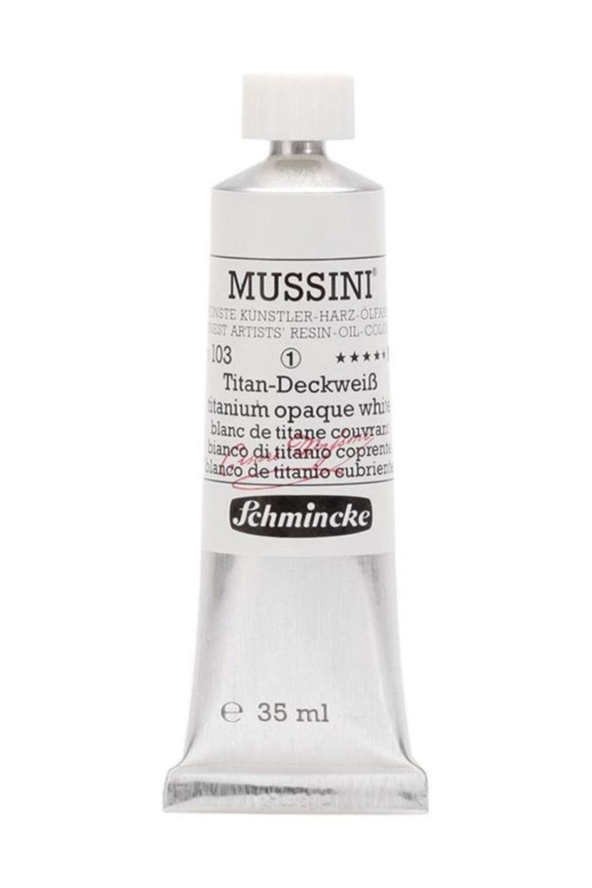 Schmincke Mussini 35ml Yağlı Boya Seri:1 No:103 Titanium Opaque White