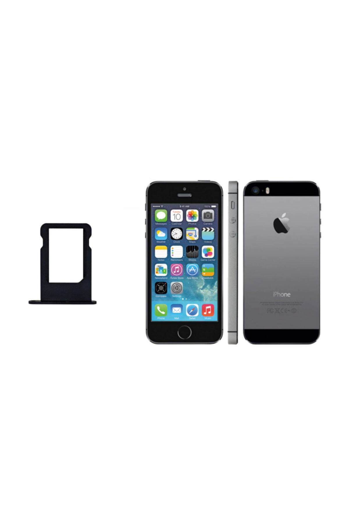 EgeTech E&t-trade Apple Iphone 5g Sim Kart Kapak Aparatı Metal Çekmece - Siyah