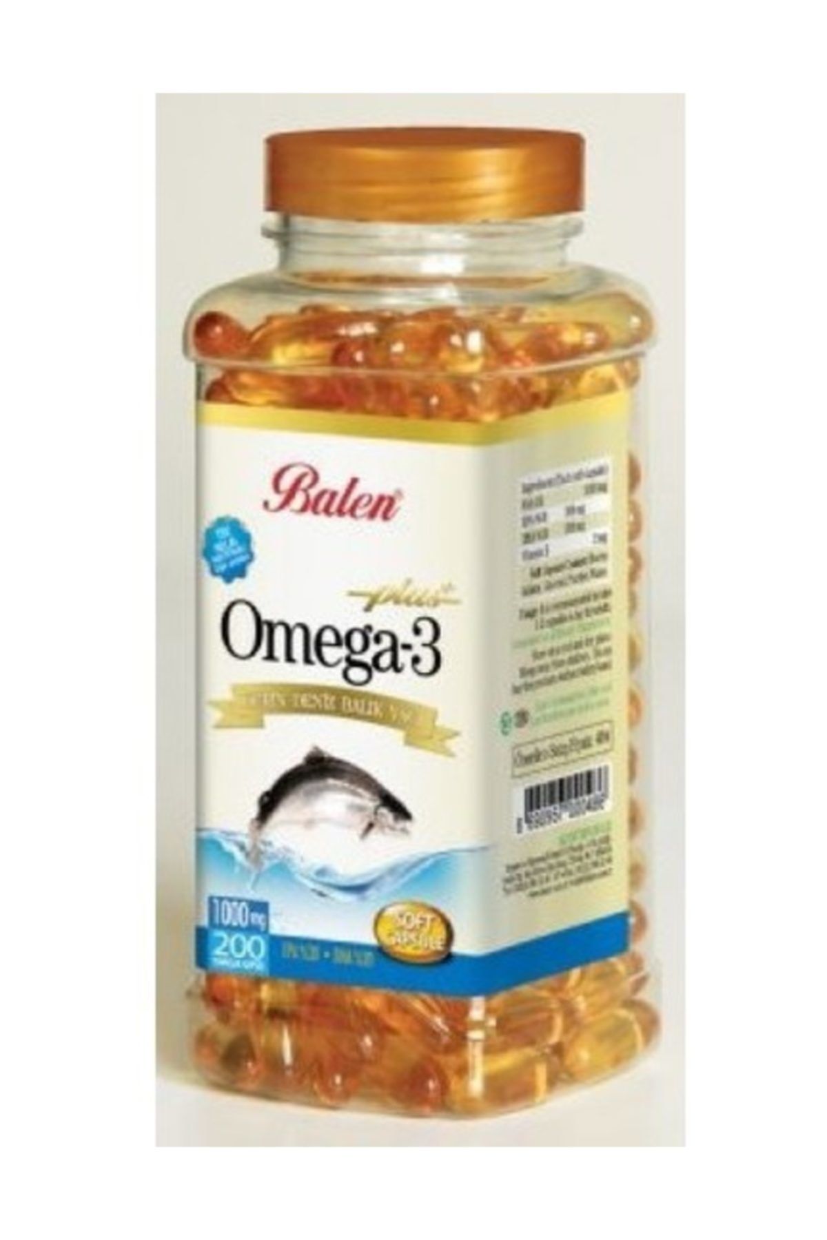 Balen Omega-3 (balık Yağı) Içeren 200 Yumuşak Kapsül