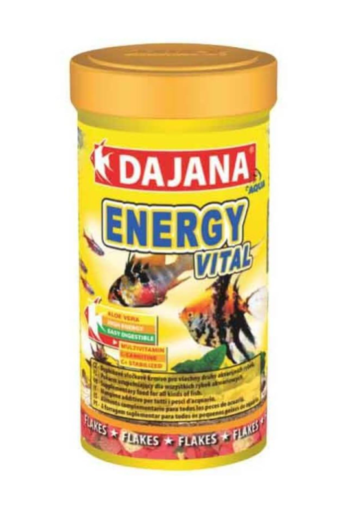 No Label Dajana Tropikal Balık Yemi Tropical Energy Vital Flakes 250ml 50gr