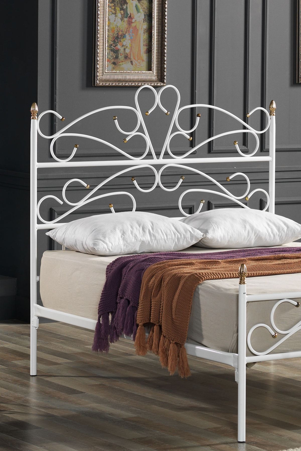 argimo berilya cift kisilik baslikli metal karyola 150x200 yatak olculu fiyati yorumlari trendyol