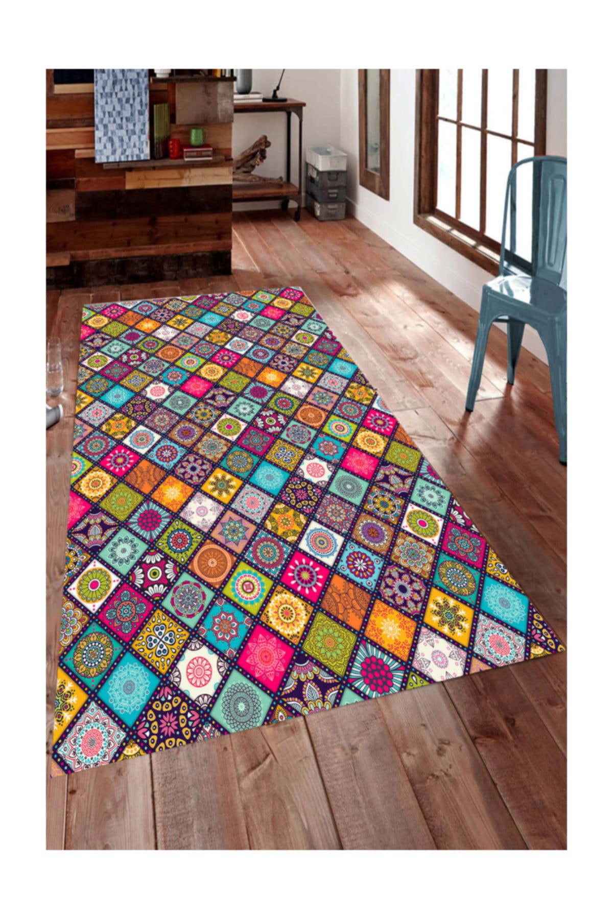 resmiro simetrik baklava desenli dijital baskili hali fiyati yorumlari trendyol