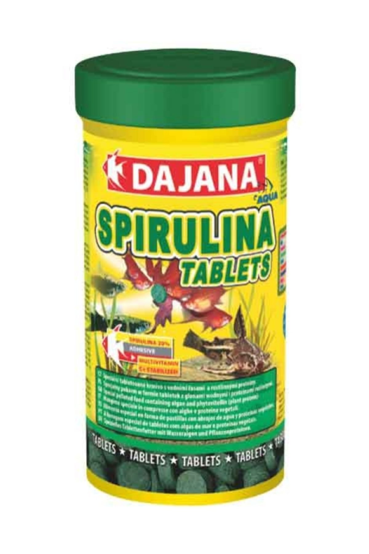 No Label Dajana Spirulina Wafers Tablet Balık Yemi Kova 5000 Ml 2200 Gr