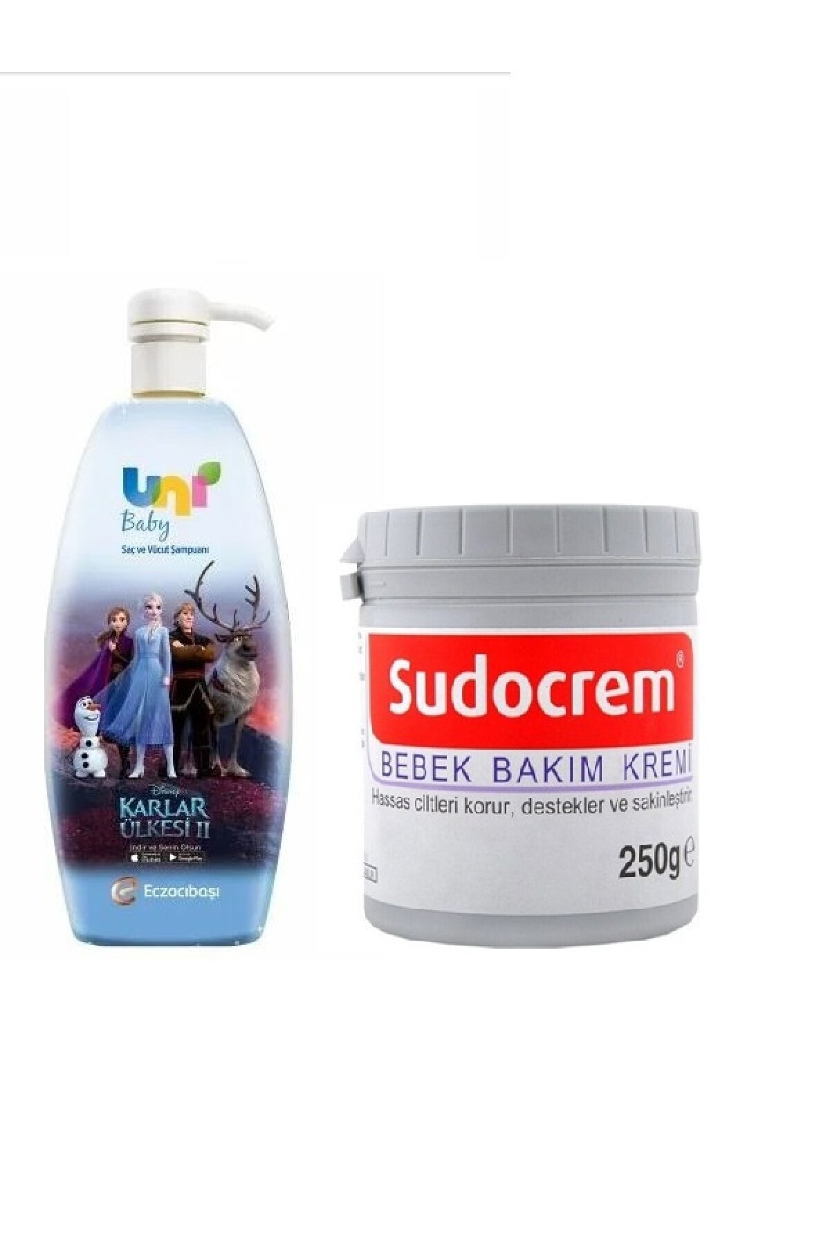 Uni Baby Frozen Saç ve Vücut Şampuanı 700 ml+Sudocrem 250 gr