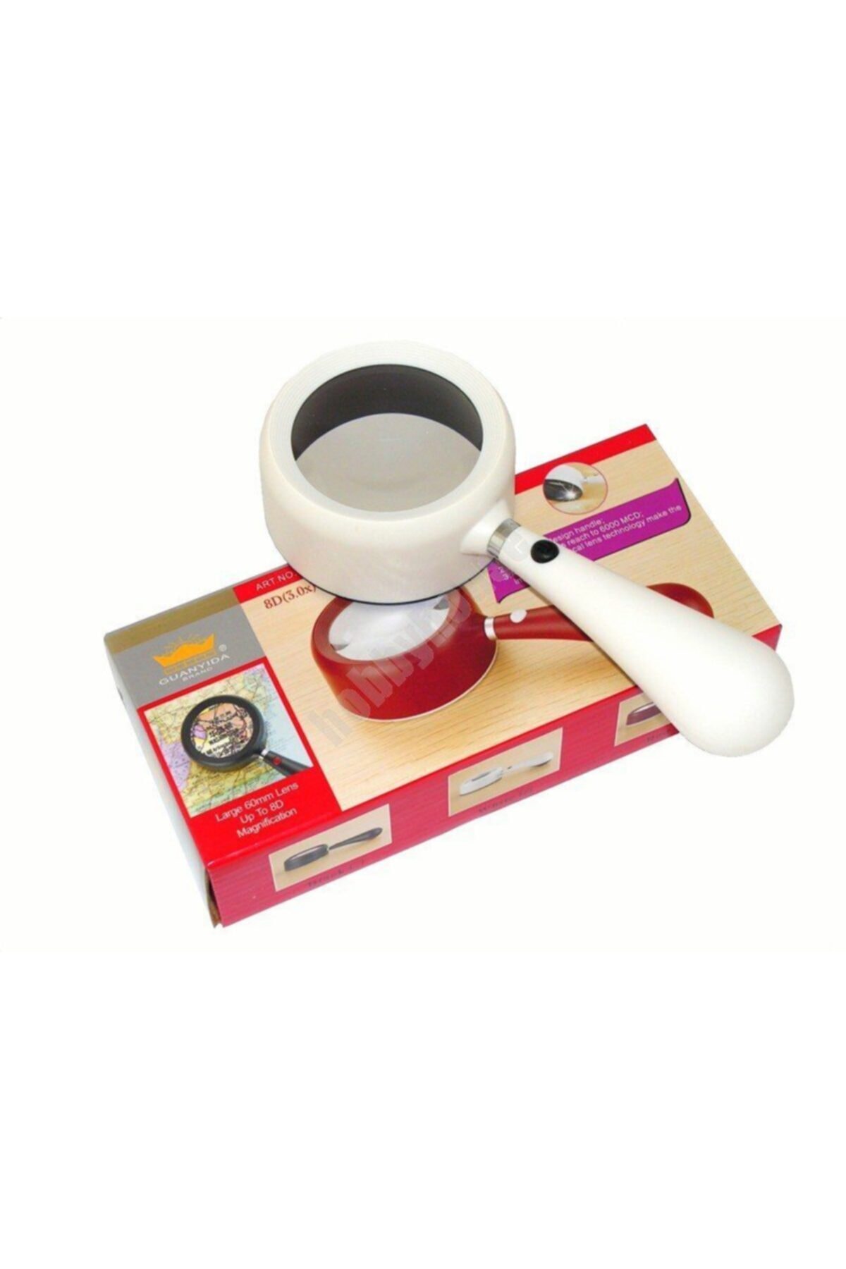 yakpen Işıklı El Tipi Büyüteç Kitap Okuma Büyüteci Kaliteli 2 Ledli