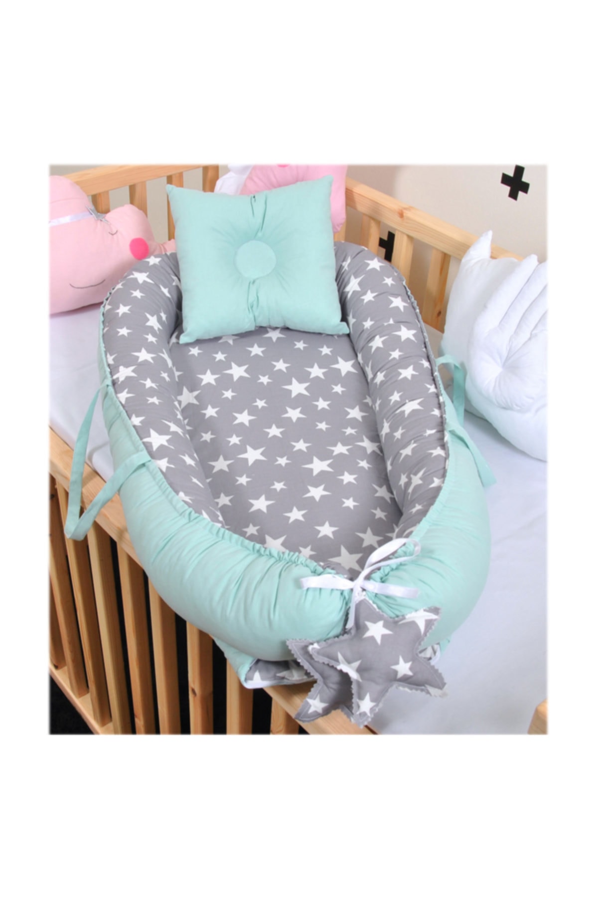 Keep Armor Babynest Baby Nest Bebek Yuvası Anne Ana Kucağı Pembe Yıldızlı