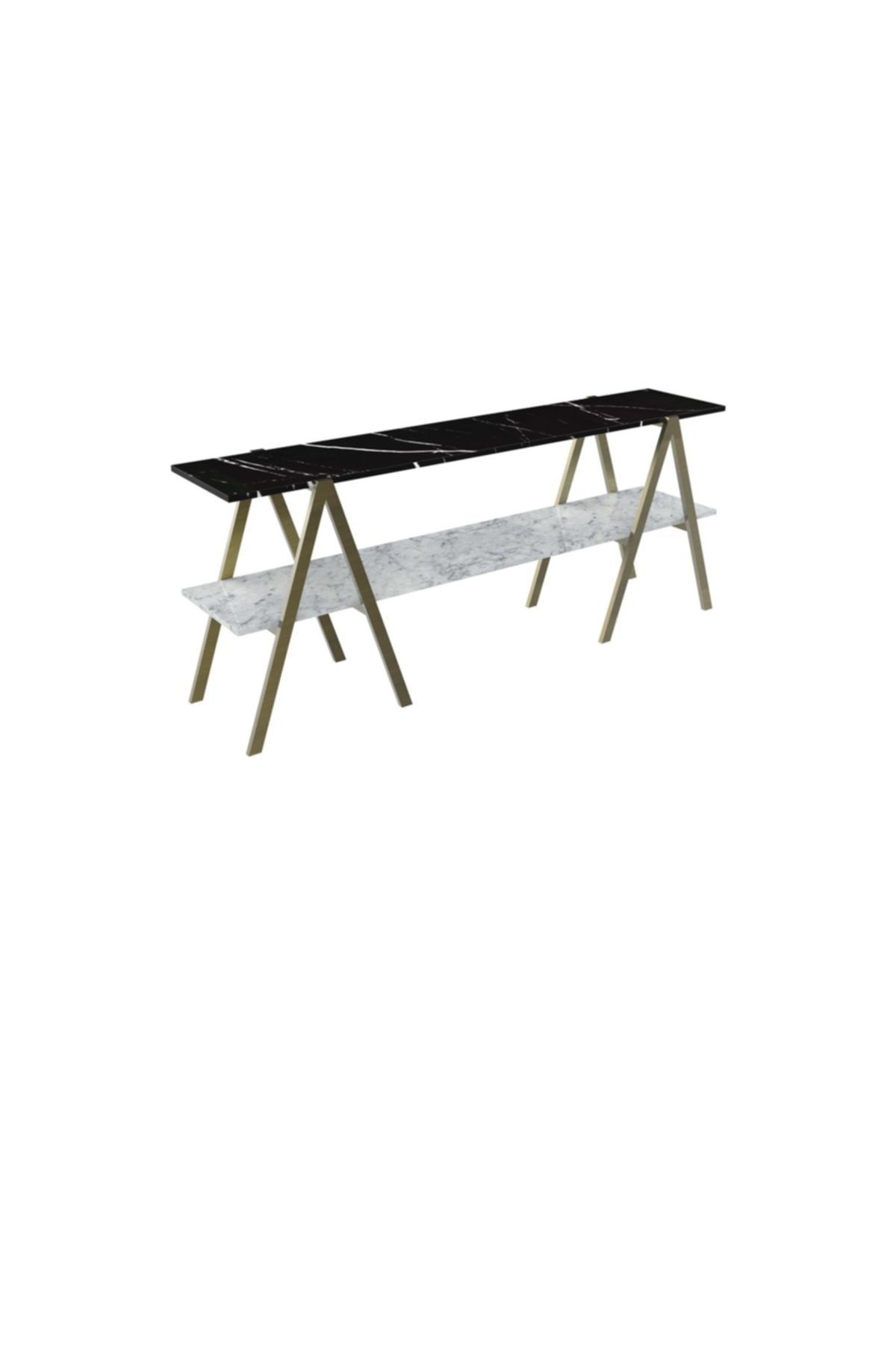 MAKSA Anji 200cm  Antik Eskitme Pirinç Konsol