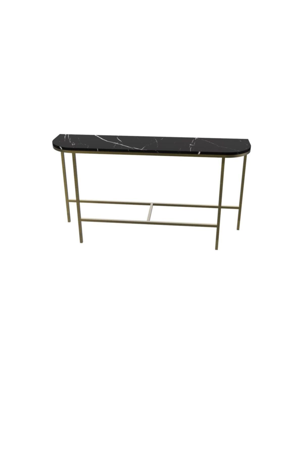 MAKSA Callisto 150cm Alexandrette Black Antik Eskitme Pirinç Konsol