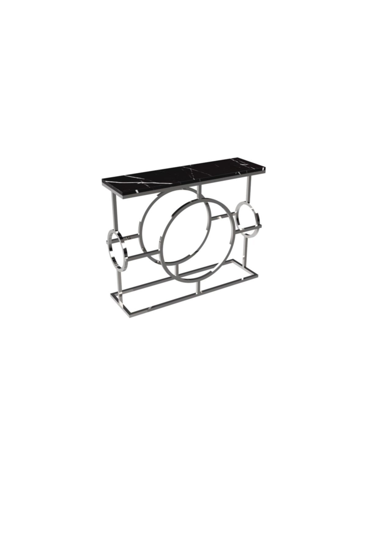 MAKSA Fulvia 100cm Alexandrette Black Parlak Paslanmaz Konsol