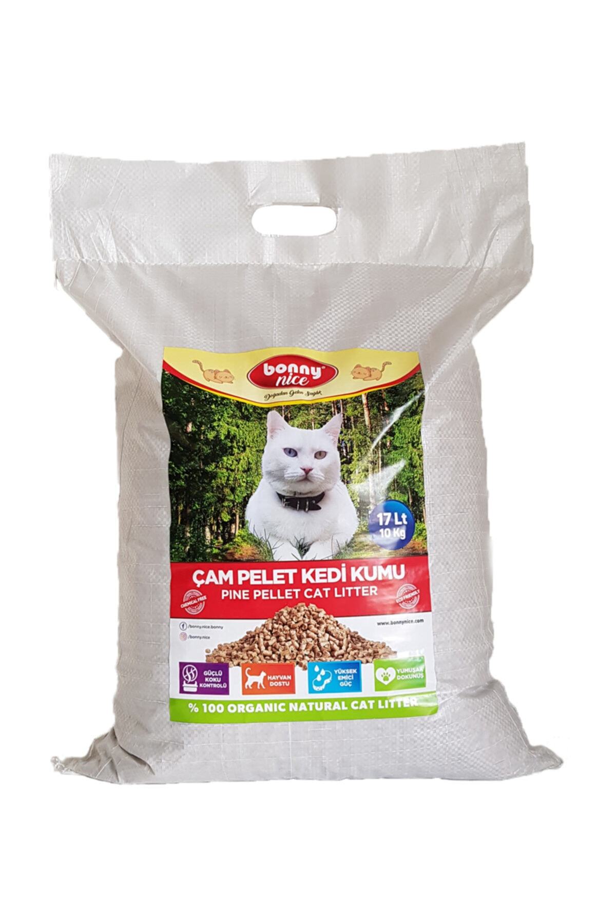 Bonny Nice Organik Çam Pelet Kedi Kumu 10 kg 17 L X 3 Paket 51 l