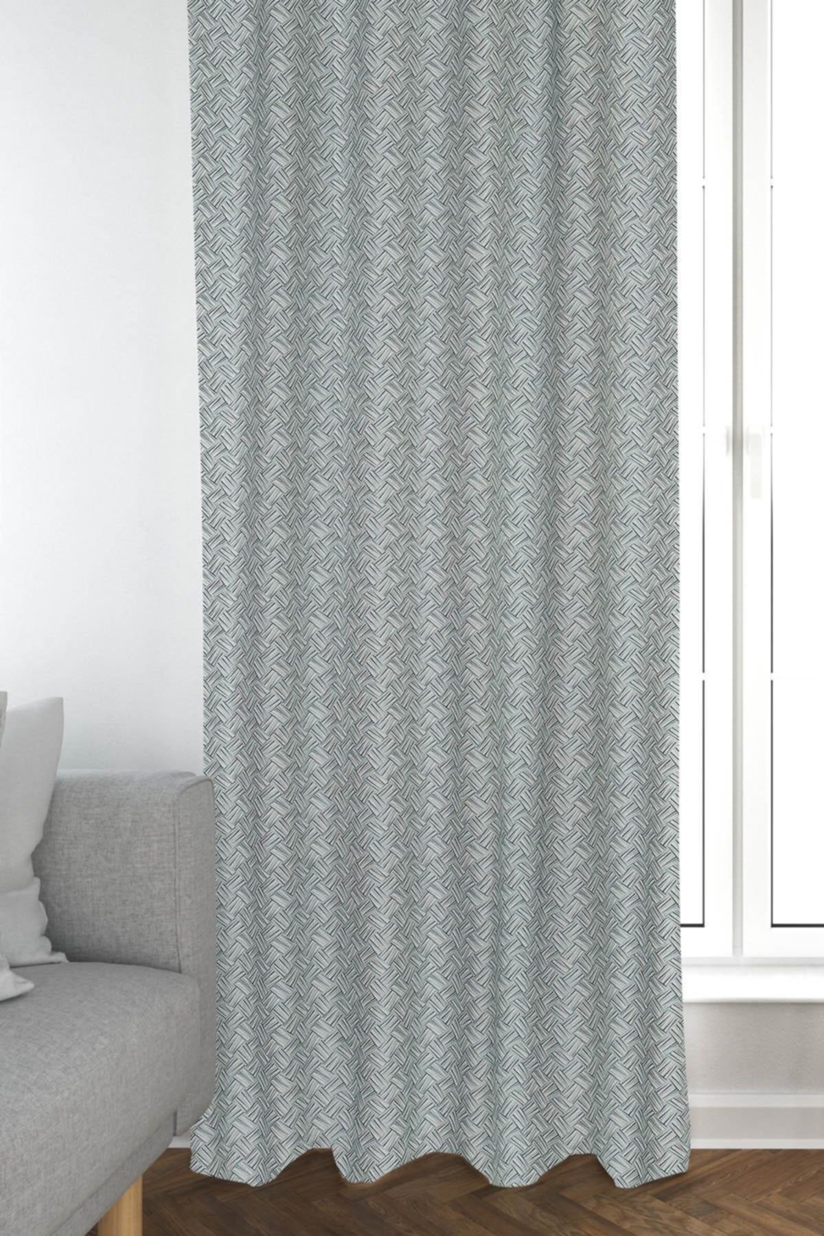 Melodie Fon Perde Mavi 140x260 Tek Kanat