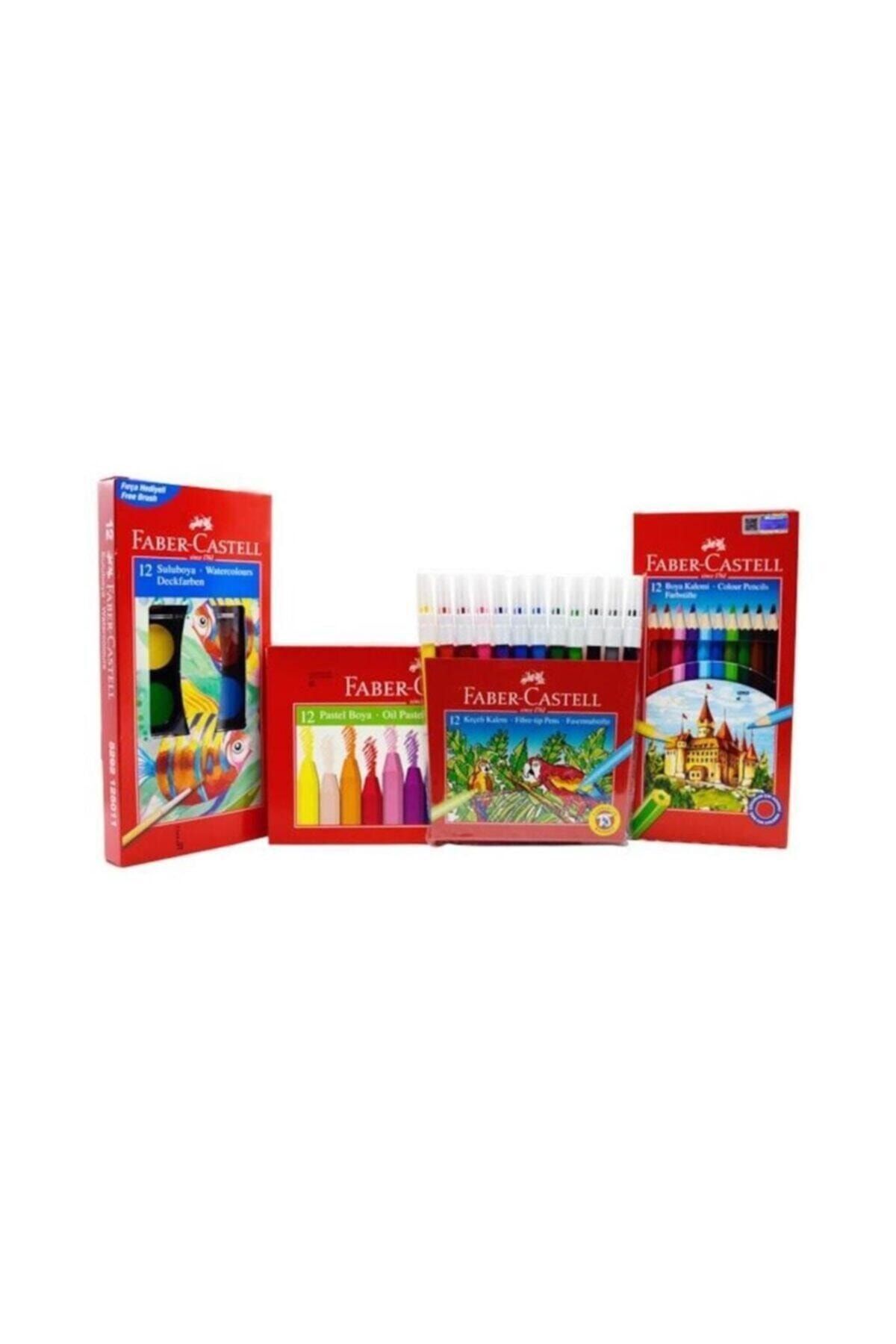 Faber Castell 4'lü Boya Seti Resim Defteri