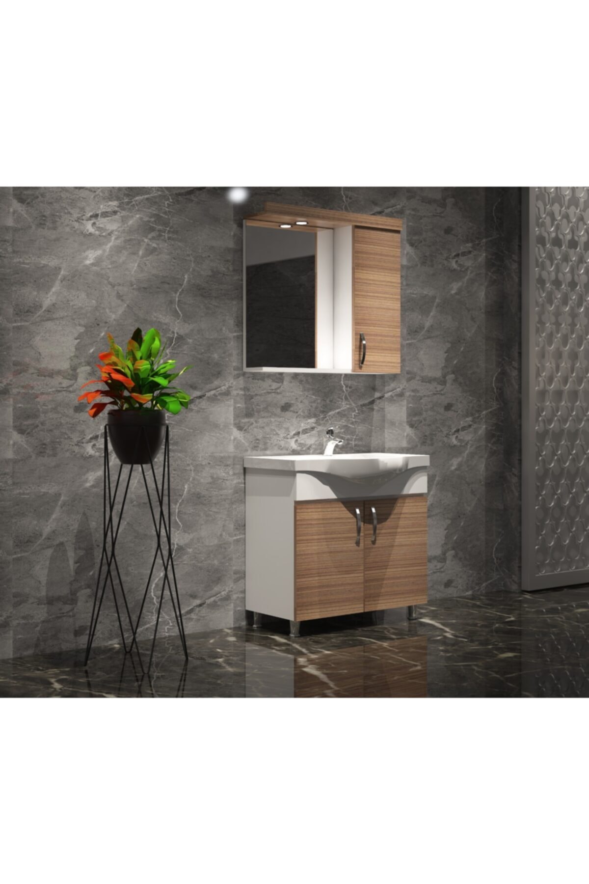 ÖZCEDEN Yıldız Banyo Dolabı Takımı 55cm