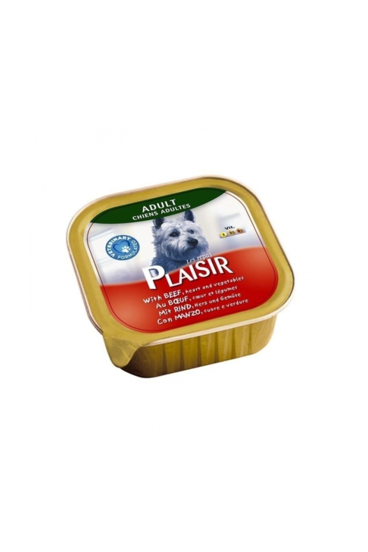 Plaisir Sığır Etli Ve Sebzeli Köpek Yaş Mama 150 gr