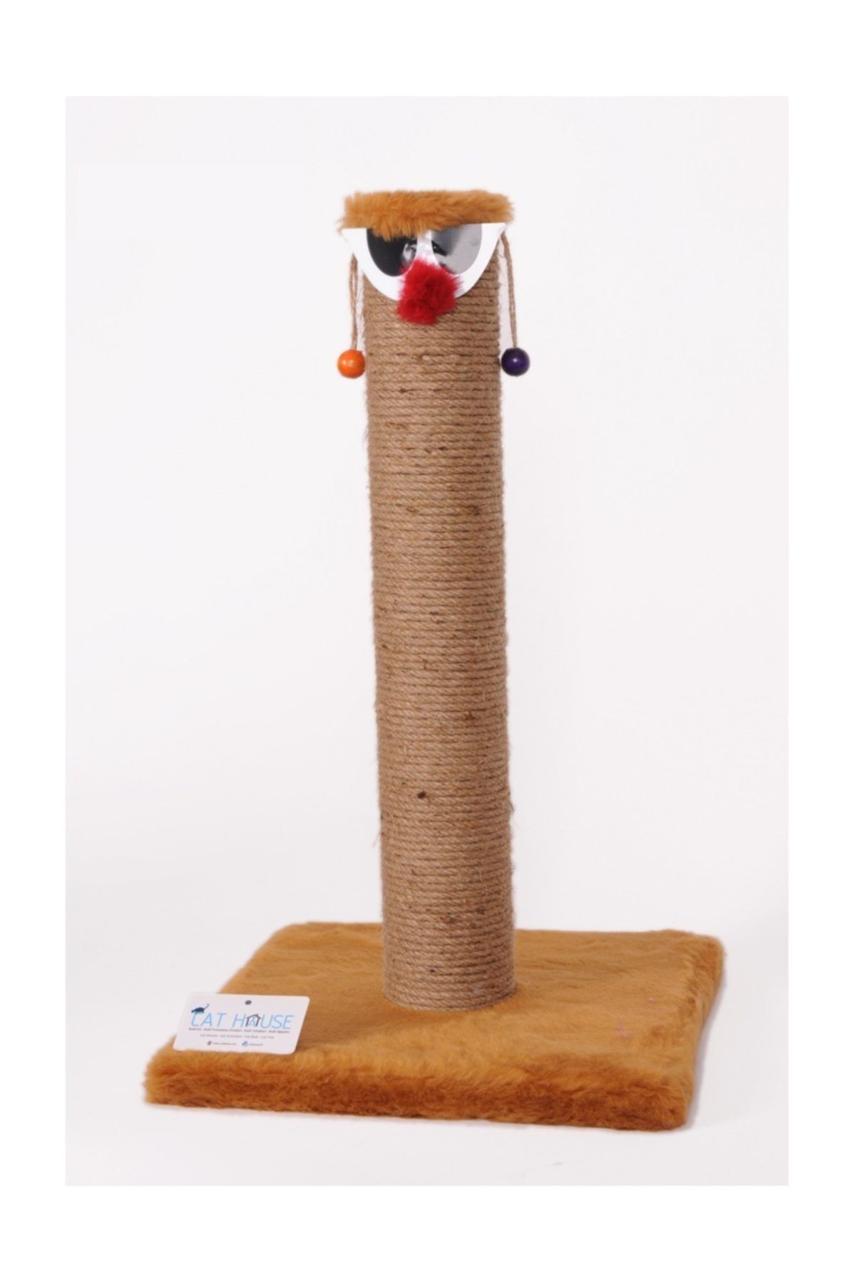 Cathause Cat Hause T05 Kalın Palyaço Kedi Tırmalama Kahve 60 Cm